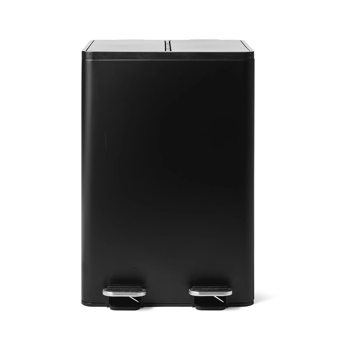 2 40L 2 Compartment Matte Black Recycle Bin, 2 of 8