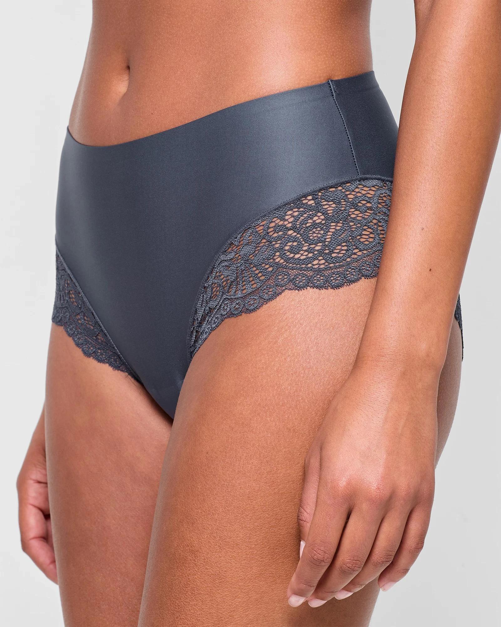 3 Target Woman 2 Pack Smooth Touch Lace Bonded Waist Midi Briefs WINTER BLUE, 3 of 4