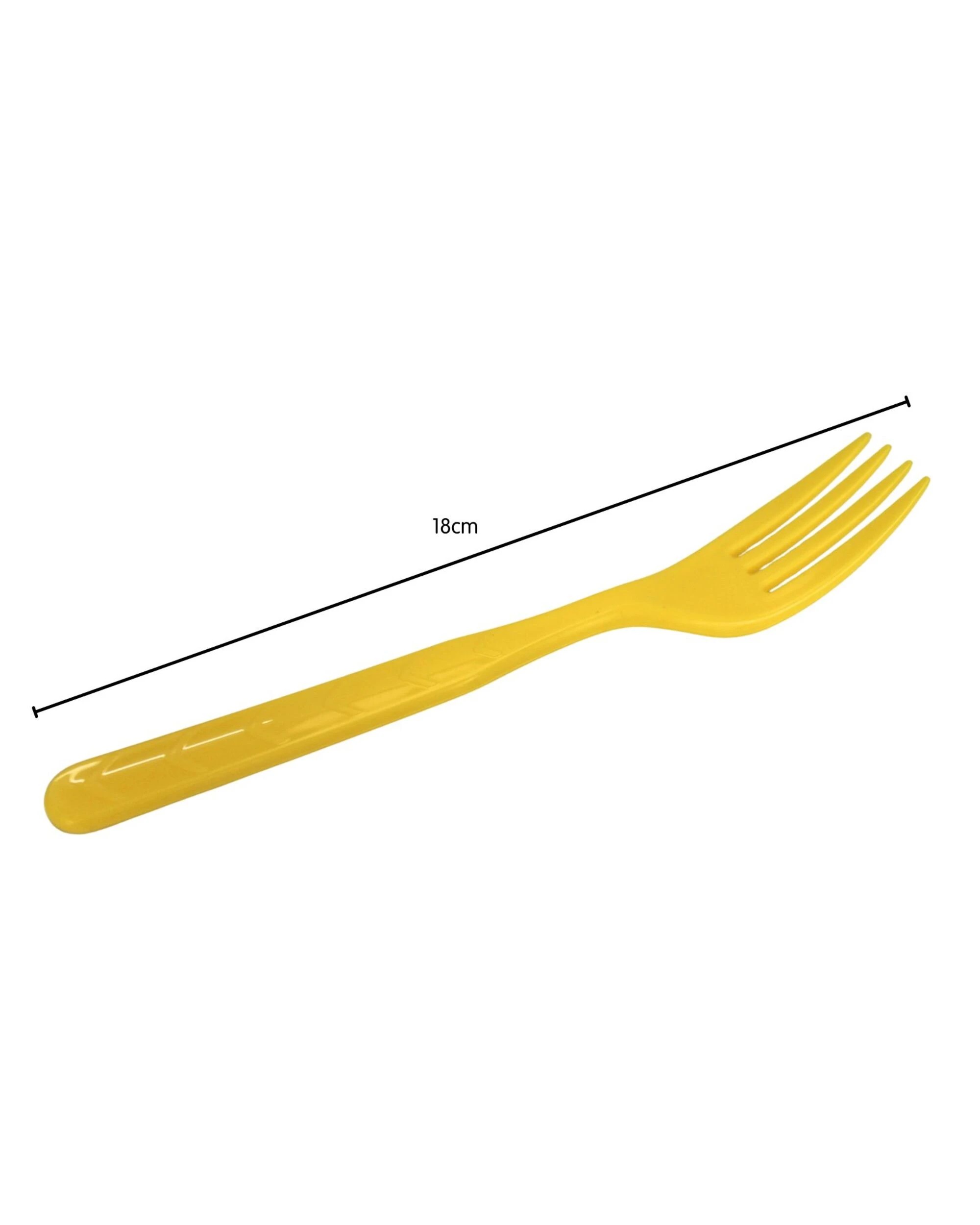 2 Party Maker Reusable Plastic Forks Pack of 18 - Yellow, 2 of 4