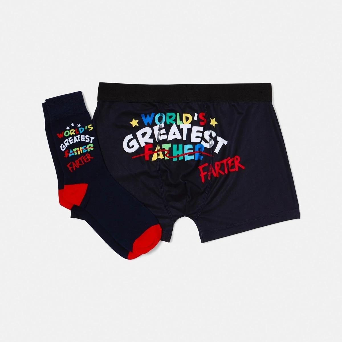 6 Trunks and Socks Set WORLDS GREATEST FARTER, 6 of 8