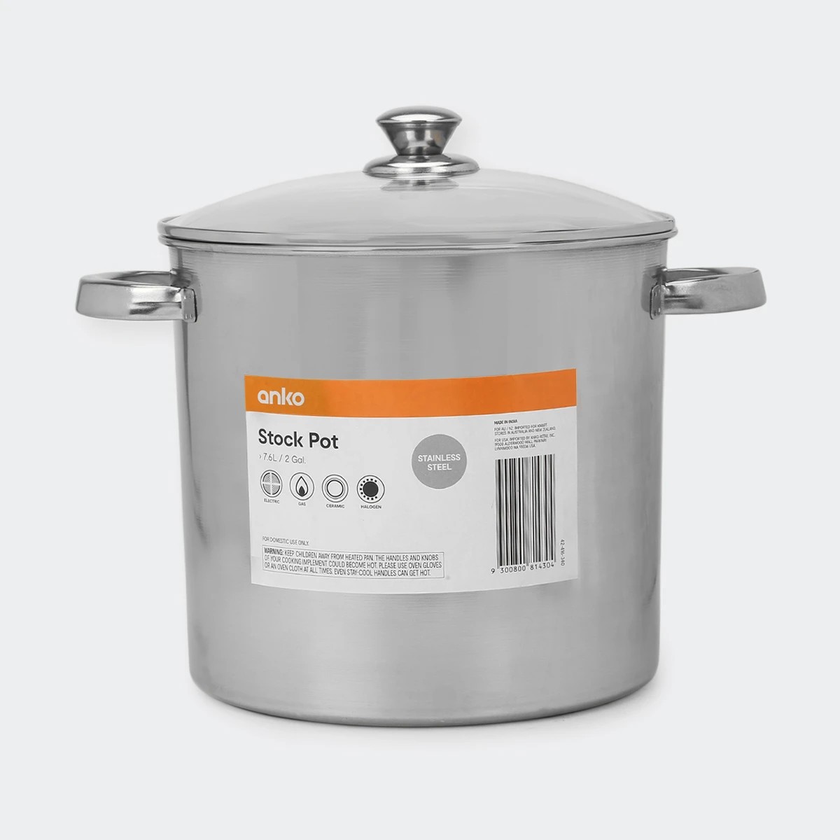 6 7.6L Stainless Steel Stock Pot, 6 of 6