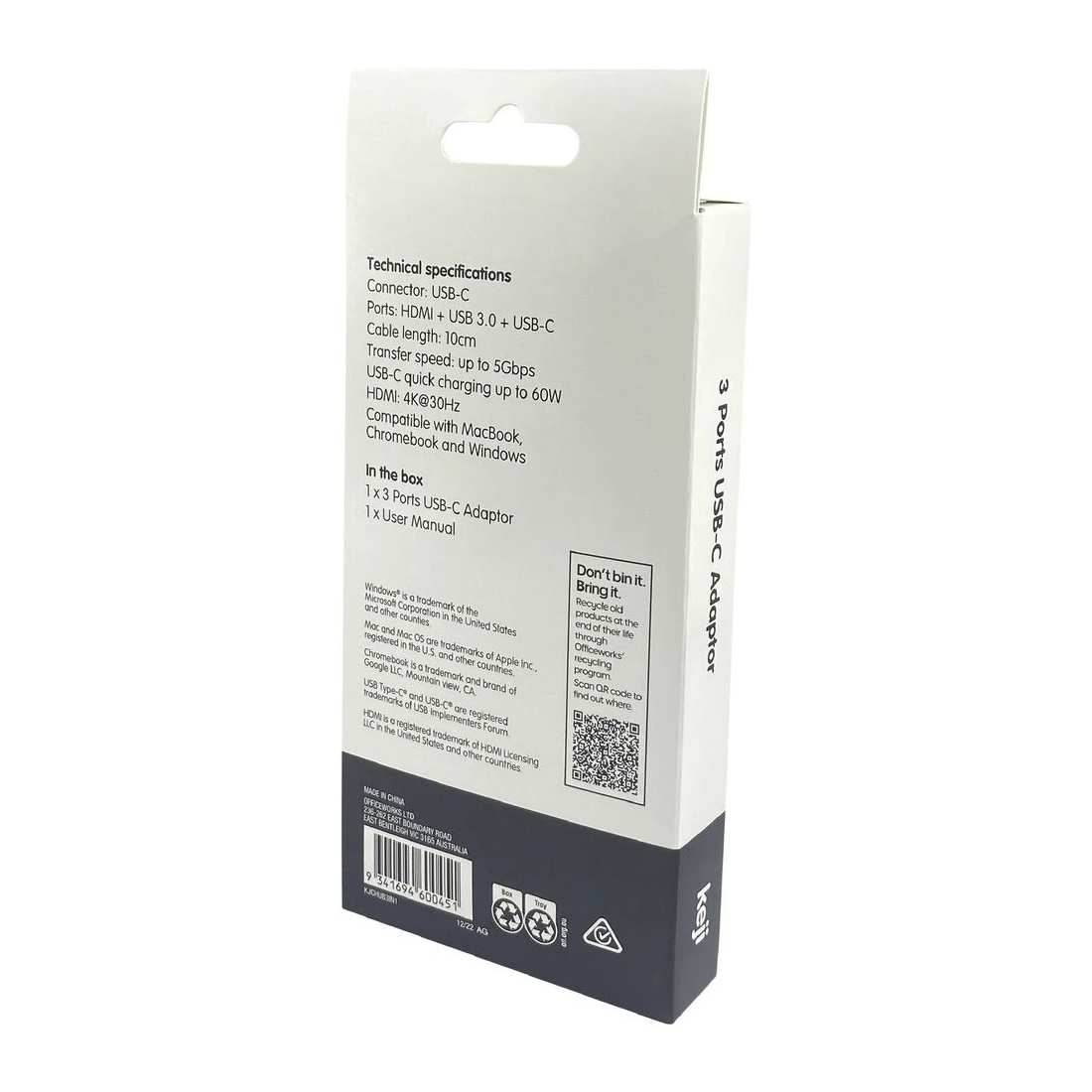 5 Keji 3-in-1 Multiport USB-C Adapter, 5 of 5