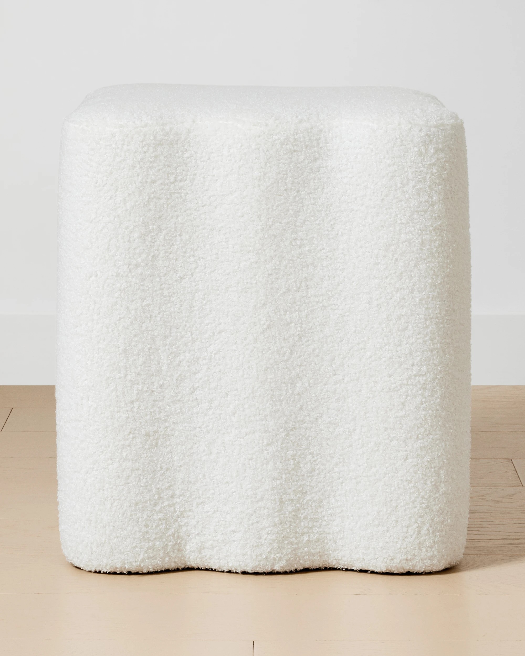 1 Boucle Wave Ottoman, 1 of 5