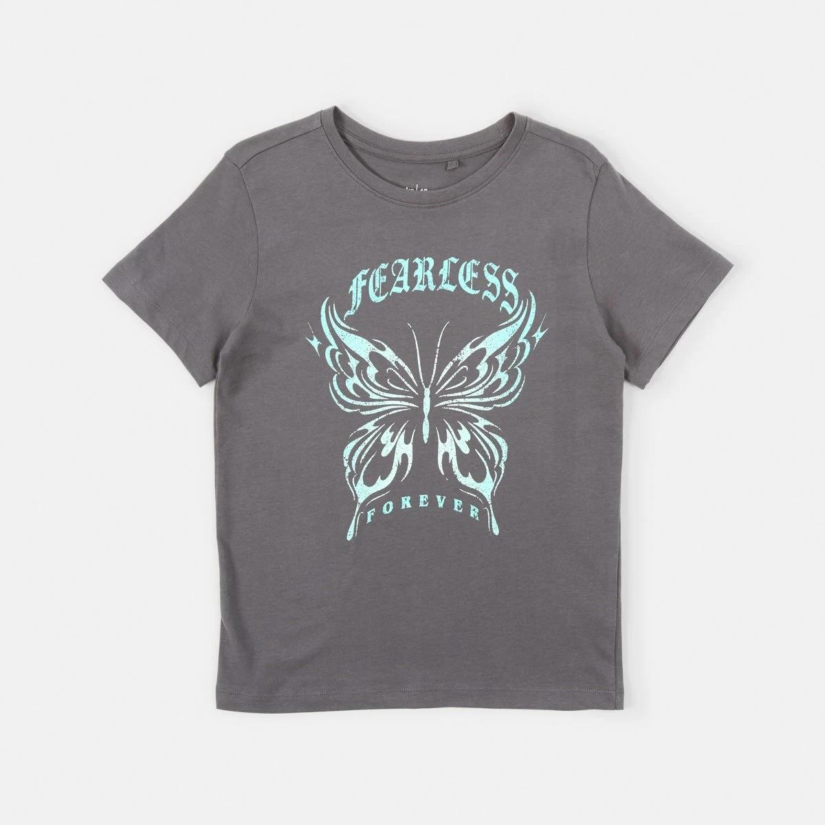 7 Short Sleeve Print T-shirt Btrfly Gry, 7 of 8