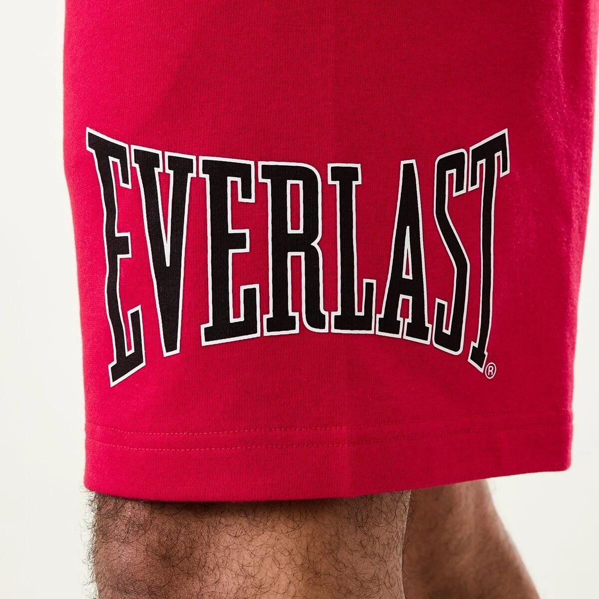 6 Everlast Mens French Terry Shorts Crimson, 6 of 8