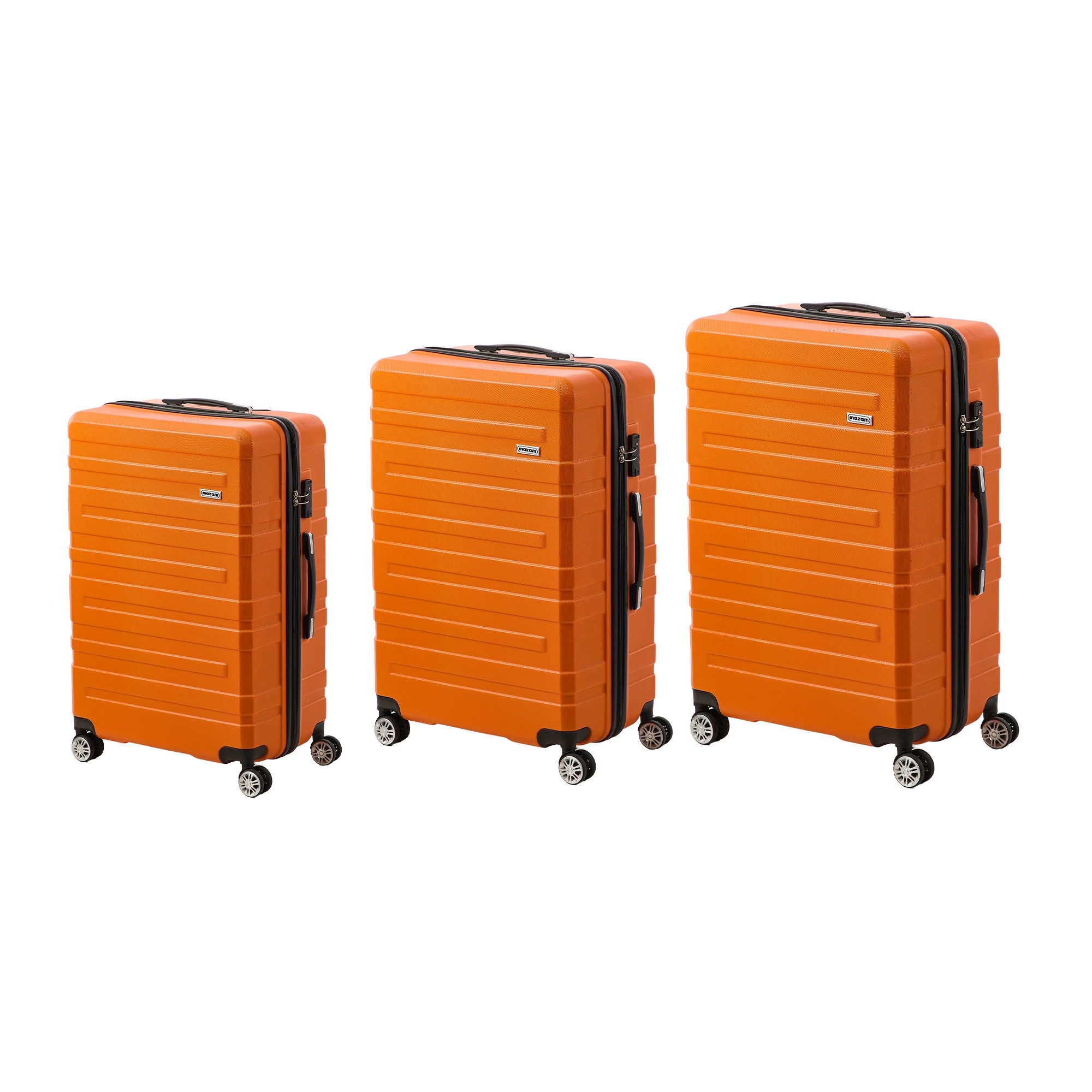 8 Mazam 3PCS Luggage Suitcase Trolley Set Travel TSA Lock ABS Hard Case - Orange, 8 of 9
