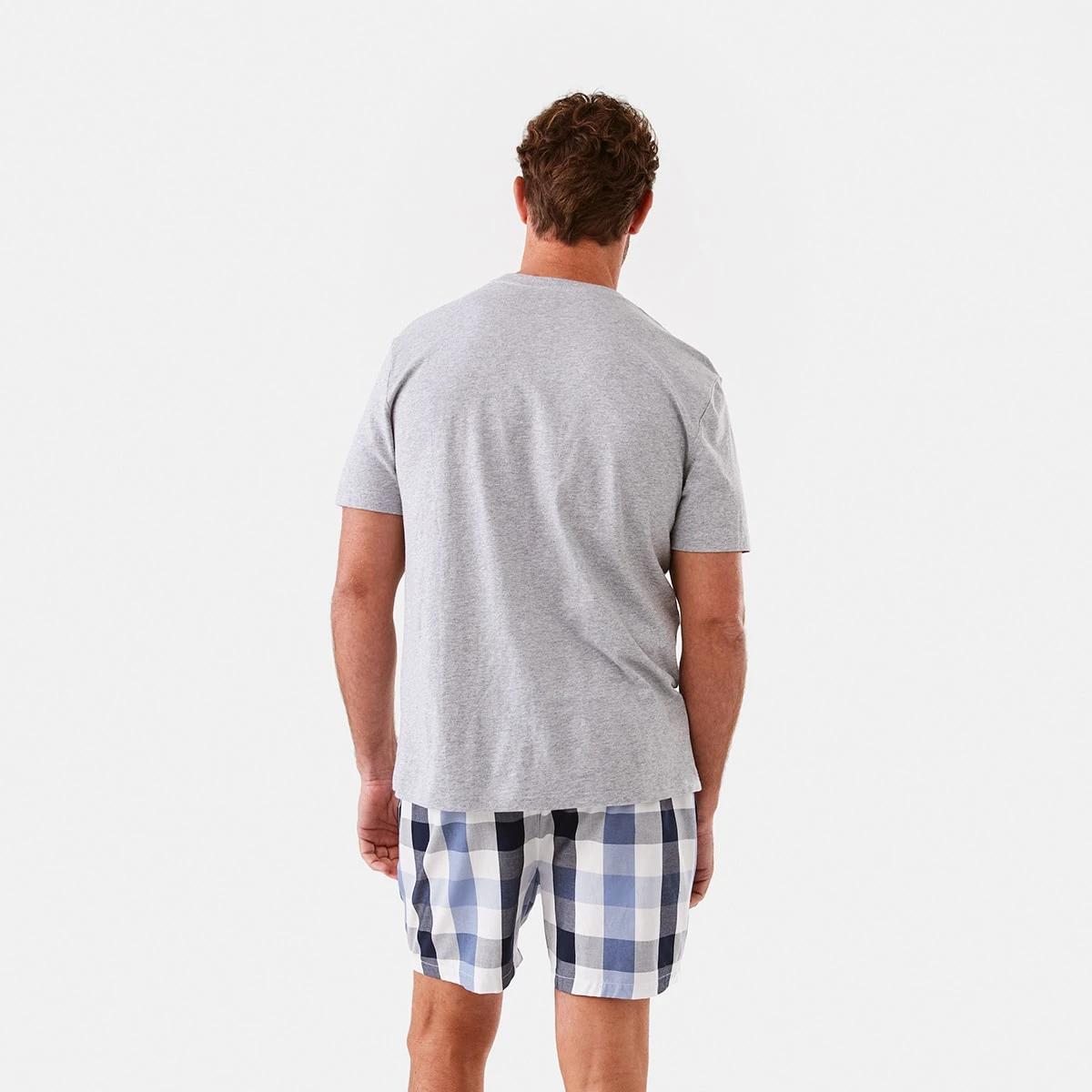 3 Short Sleeve Knit Woven Pyjama Set Sailorchek, 3 of 9