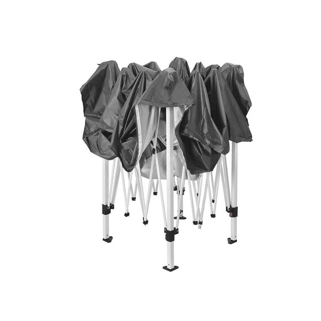 3 Instahut Gazebo Pop Up Marquee 3x3m Wedding Party Outdoor Camping Tent Canopy Shade Mesh Wall - Grey, 3 of 6