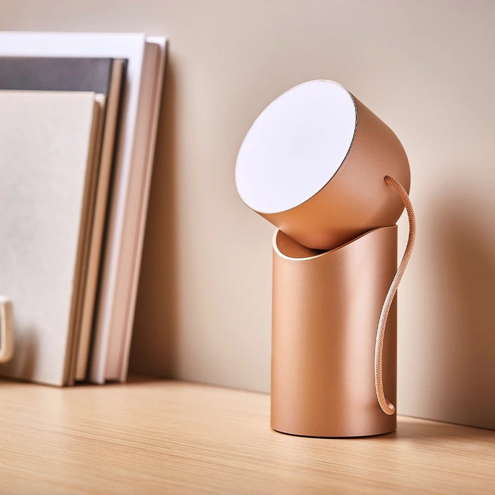 6 Lexon Orbe Portable Led Lamp With Moving Head - Gold, 6 of 7