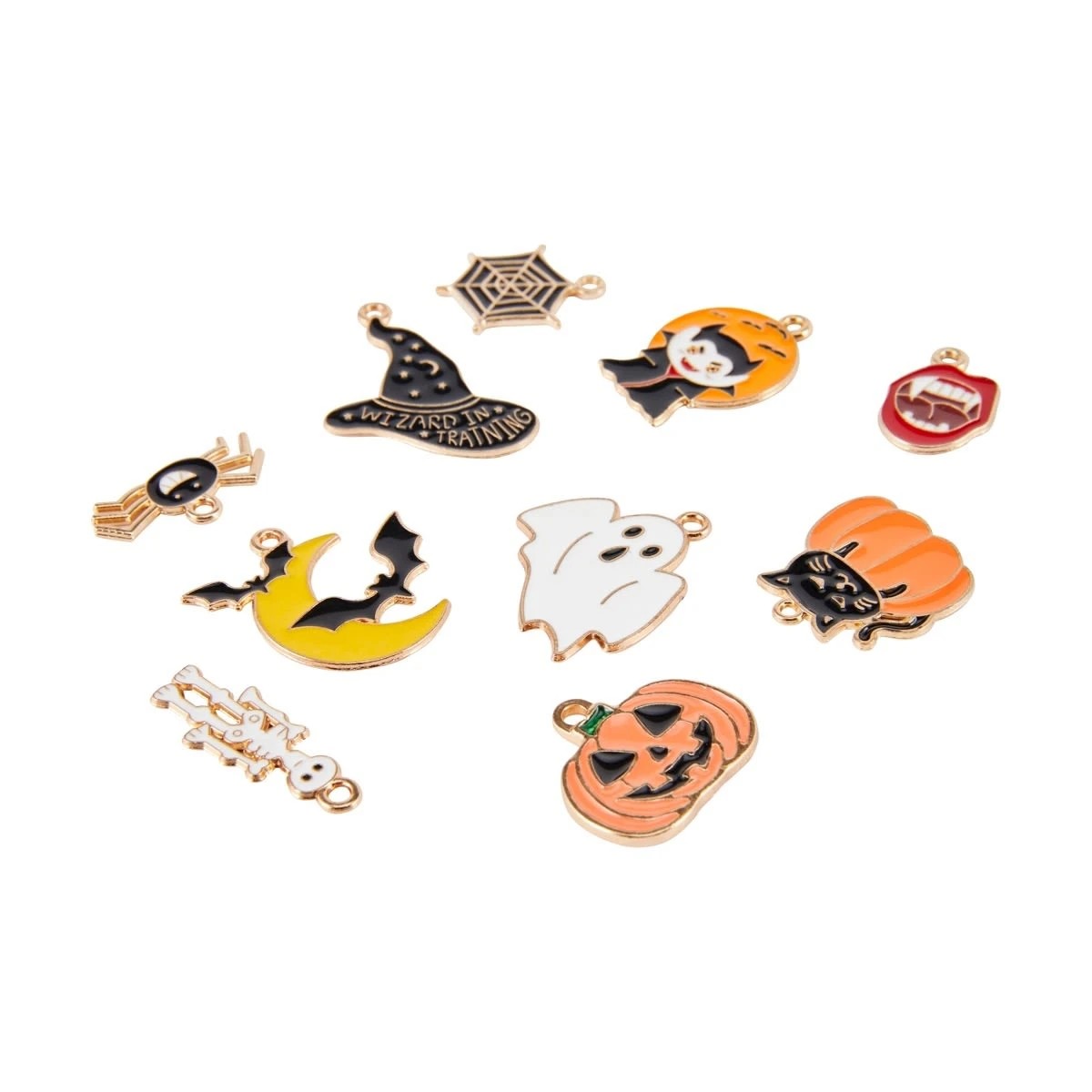 3 10 Piece Halloween Craft Jewellery Making Charms, 3 of 3