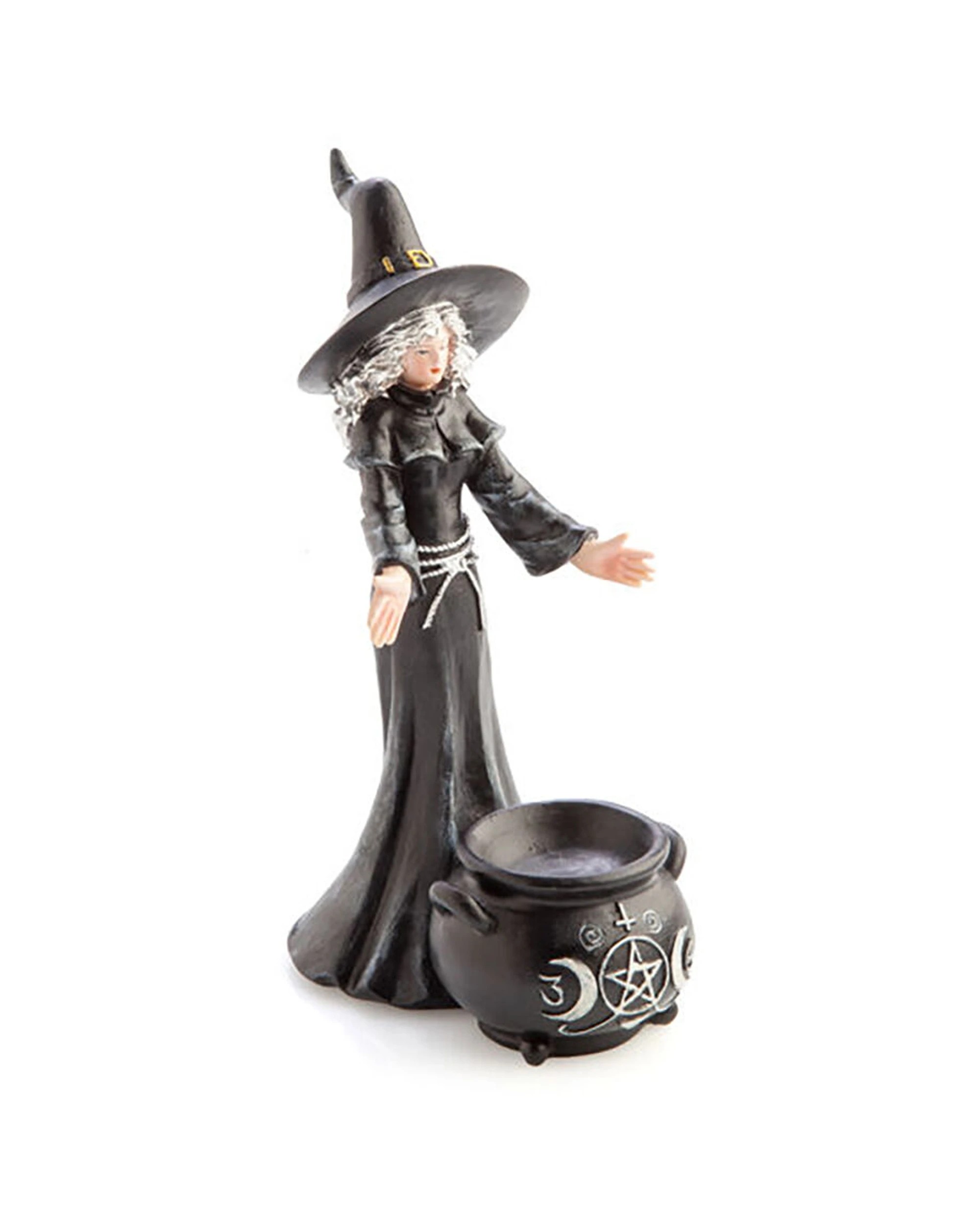 1 MDI Stick Incense Burner Witch Rock Stand Holder - Black, 1 of 2