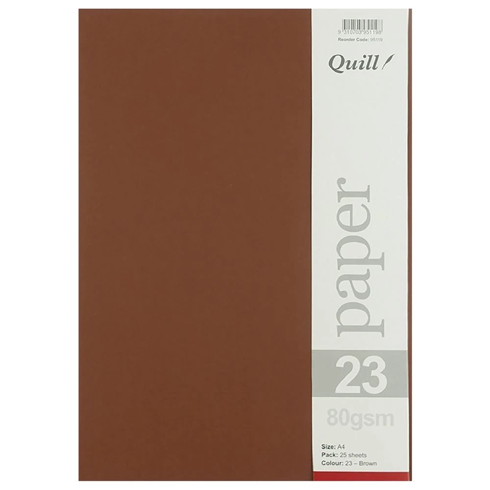 3 Quill A4 80gsm Paper Brown 25 Pack, 3 of 4