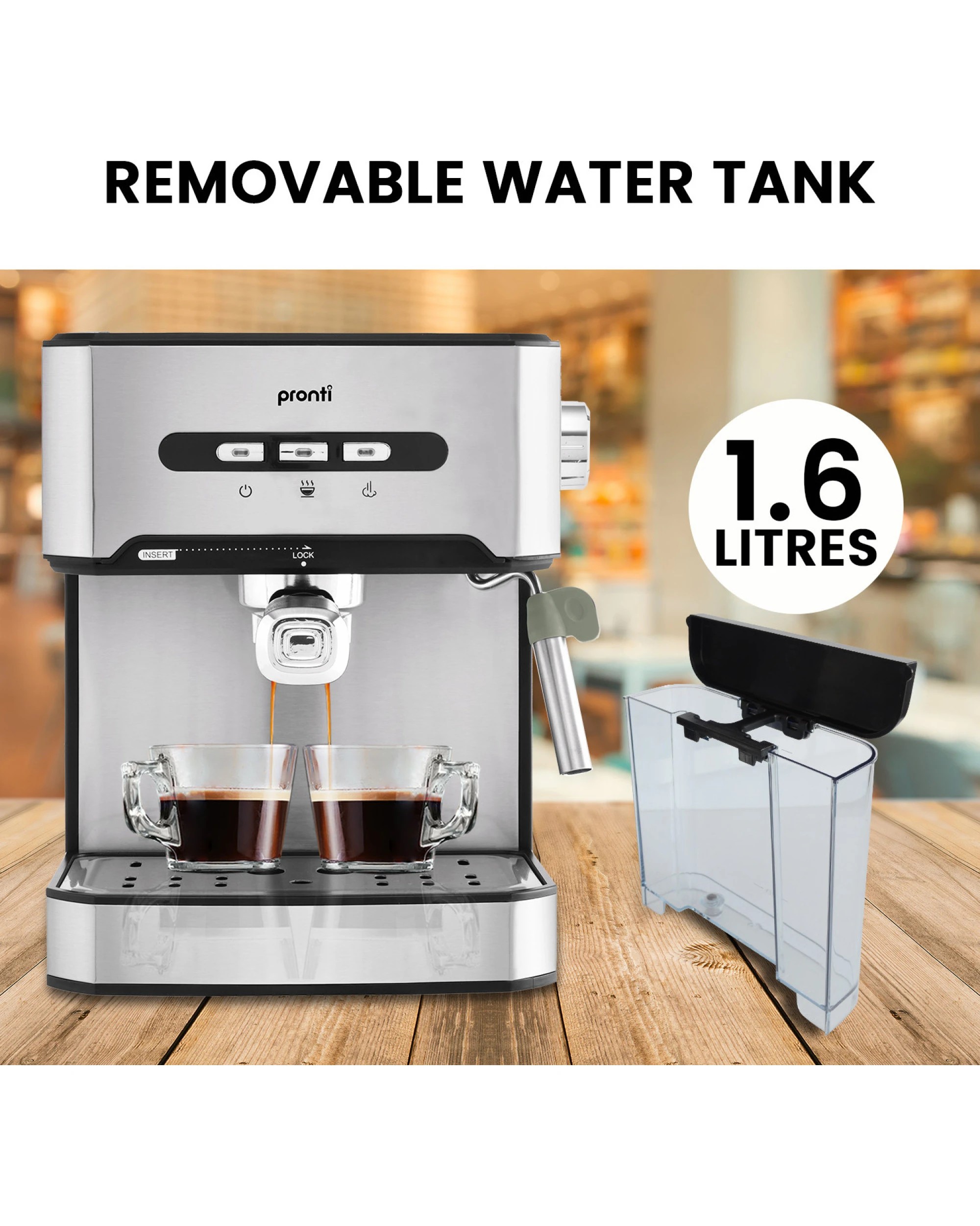 2 Pronti Toaster, Kettle and Coffee Machine Breakfast Set - Black, 2 of 8