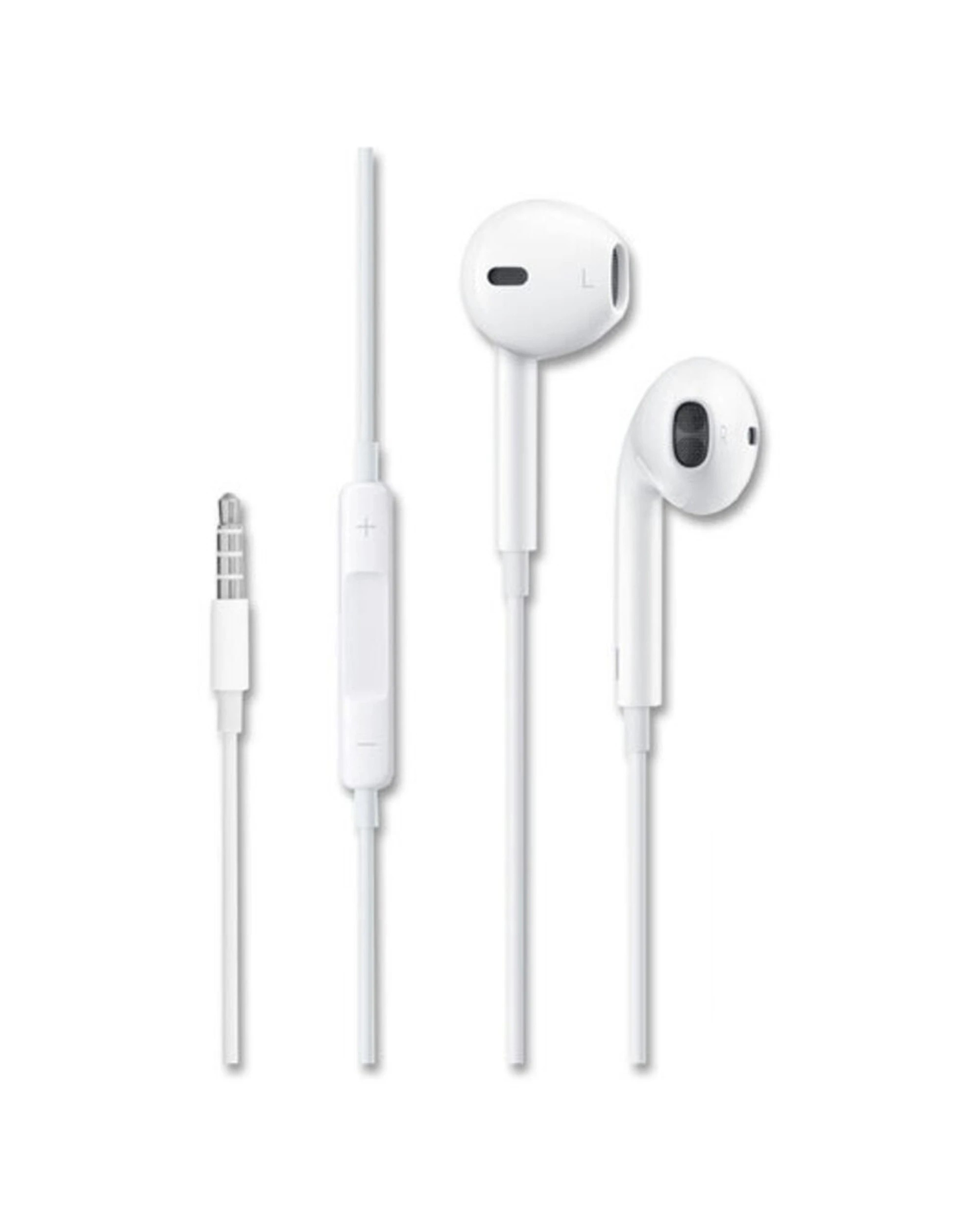 1 Sansai In-ear Headset 3.5mm Aux Earphones With Microphone - White, 1 of 3