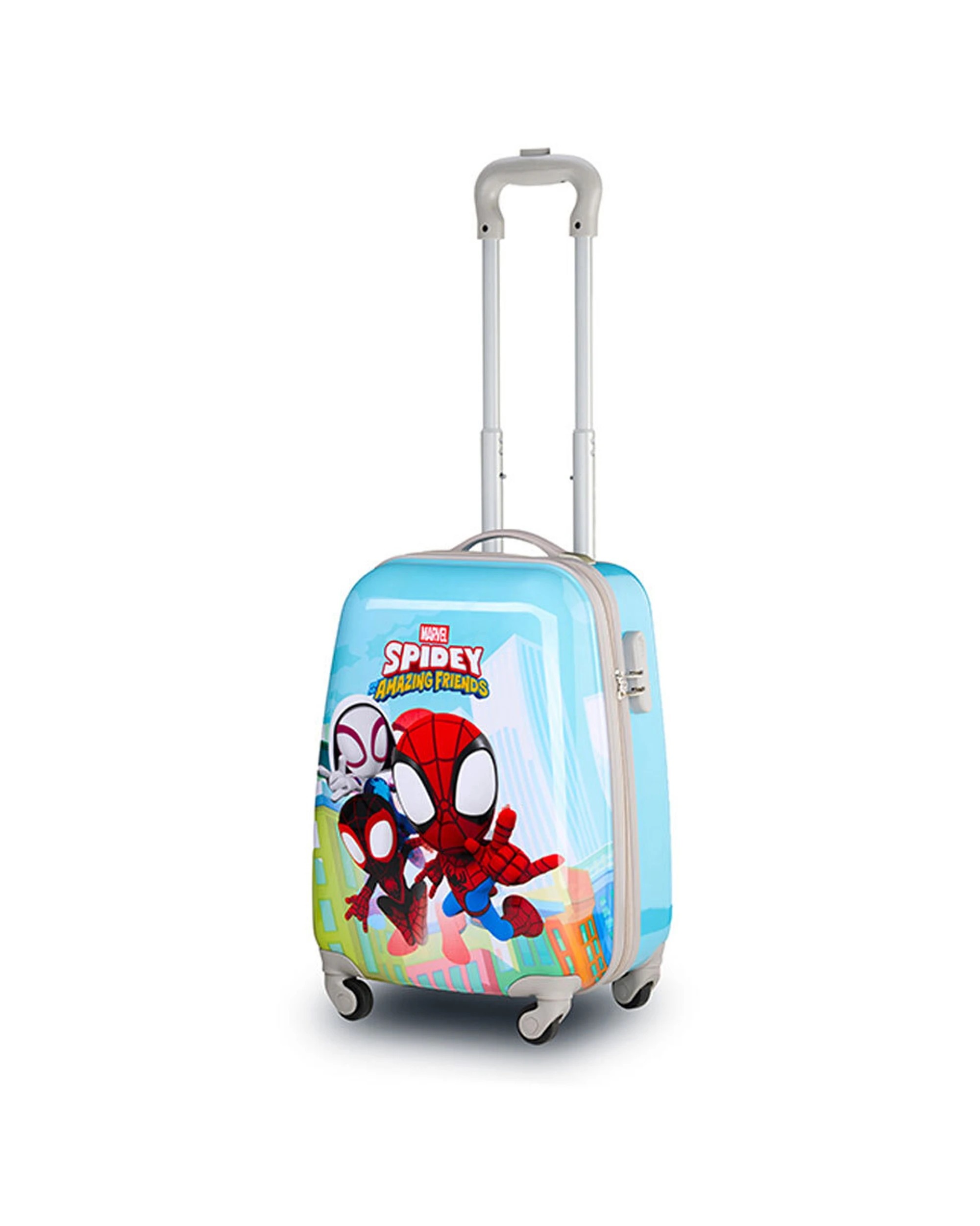 1 Marvel Spidey And Friends 17 Inch Trolley Bag Kids Onboard Telescopic Handle - Multi, 1 of 3