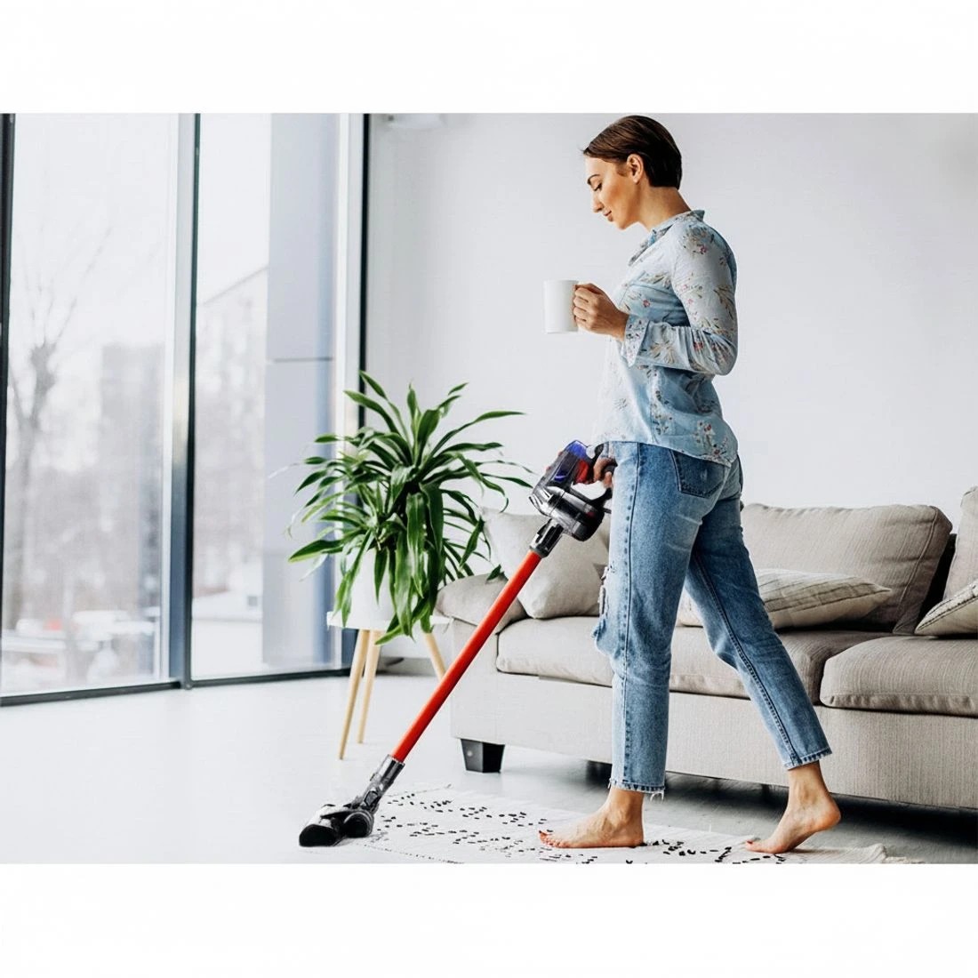 5 Devanti Stick Vacuum Cleaner Replacement Filter - 3 PCS - Black, 5 of 5