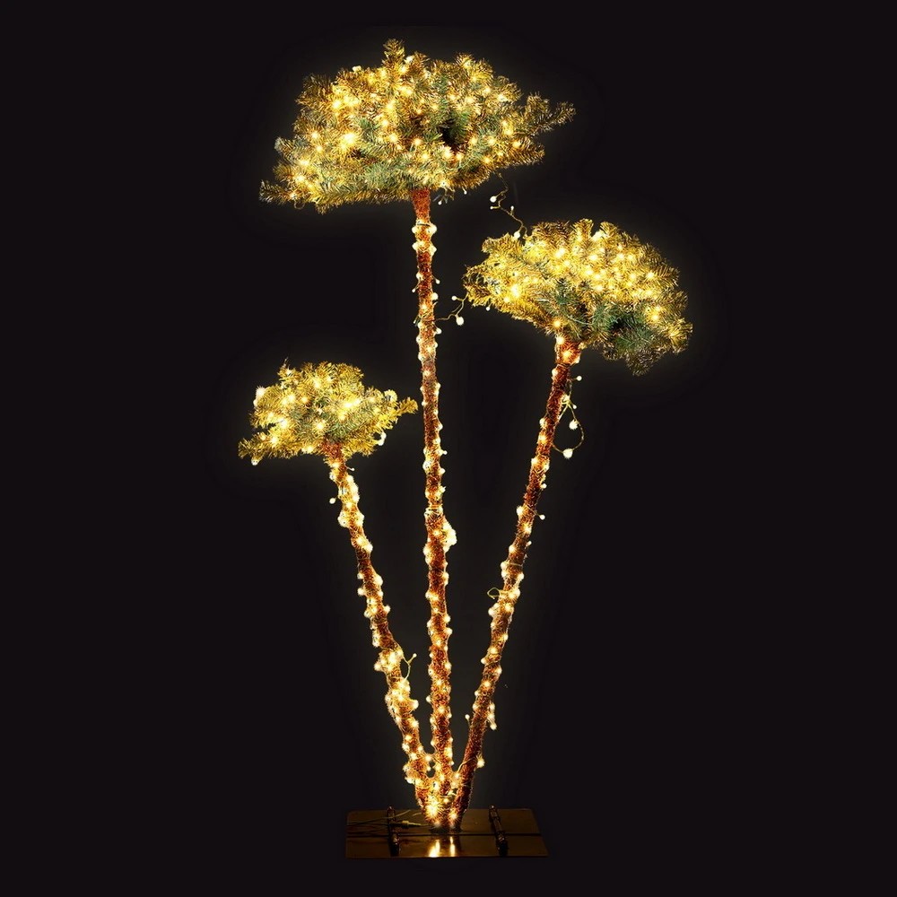 2 Jingle Jollys Christmas Tree 3 in 1 LED Xmas Palm Tree Party Decor 1.2/1.5/1.8M - Green, 2 of 7