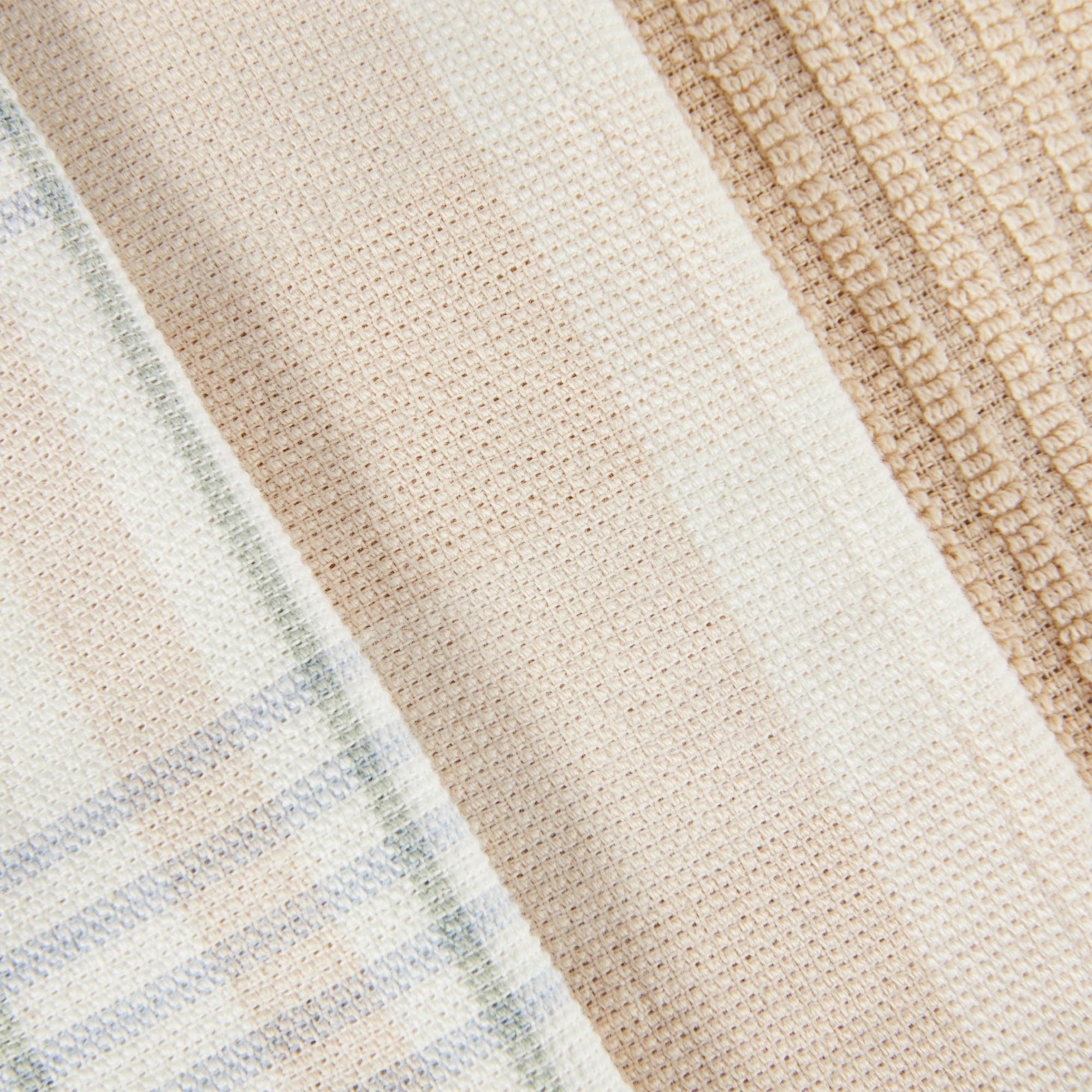 2 3 Pack Sand Gingham Tea Towels, 2 of 6