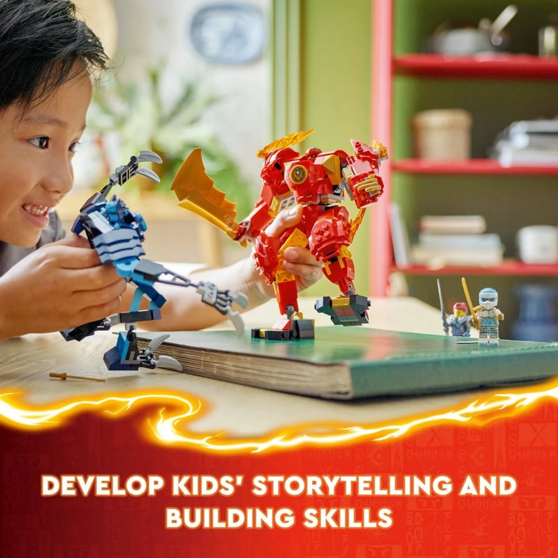 7 LEGO NINJAGO Kai's Elemental Fire Mech 71808, 7 of 11