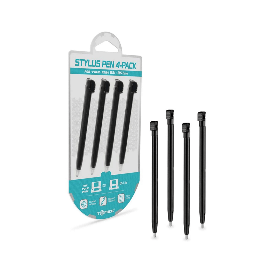 1 Tomee Stylus Pen Set for Nintendo DSi/ Nintendo DS Lite 4-Pack - Black, 1 of 3