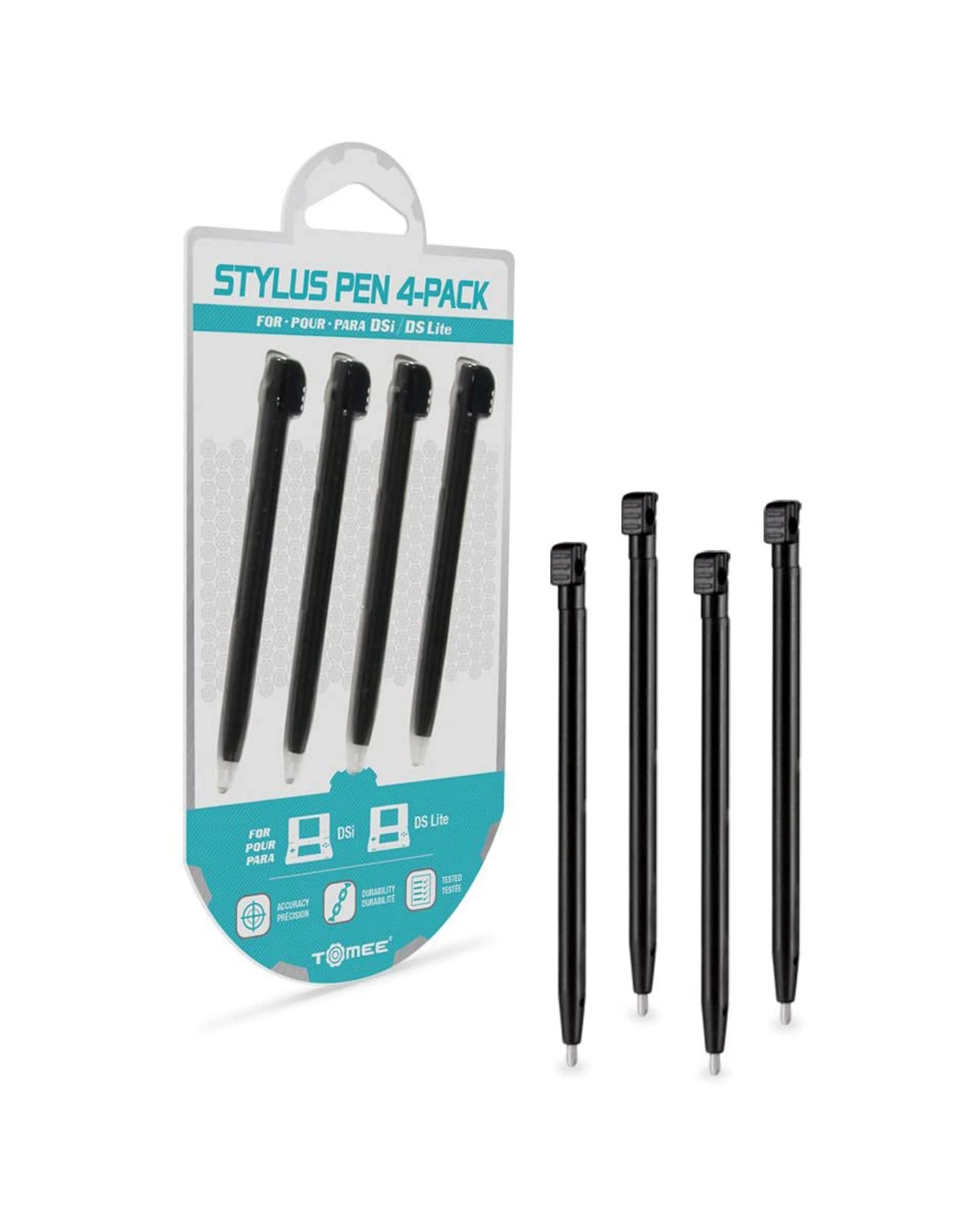 1 Tomee Stylus Pen Set for Nintendo DSi/ Nintendo DS Lite 4-Pack - Black, 1 of 3