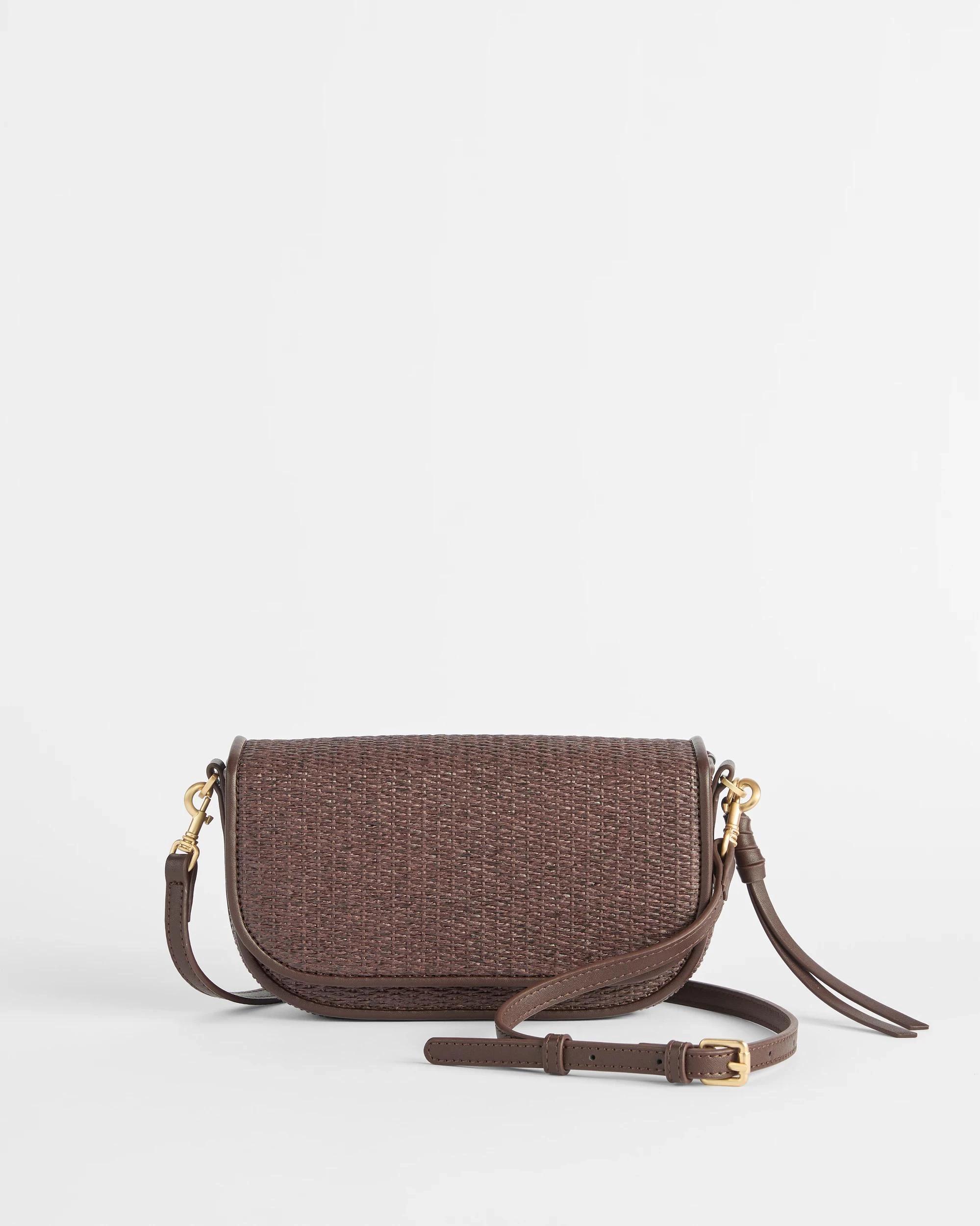 1 Target Structured Weave Crossbody Bag CHOCOLATE, 1 of 2