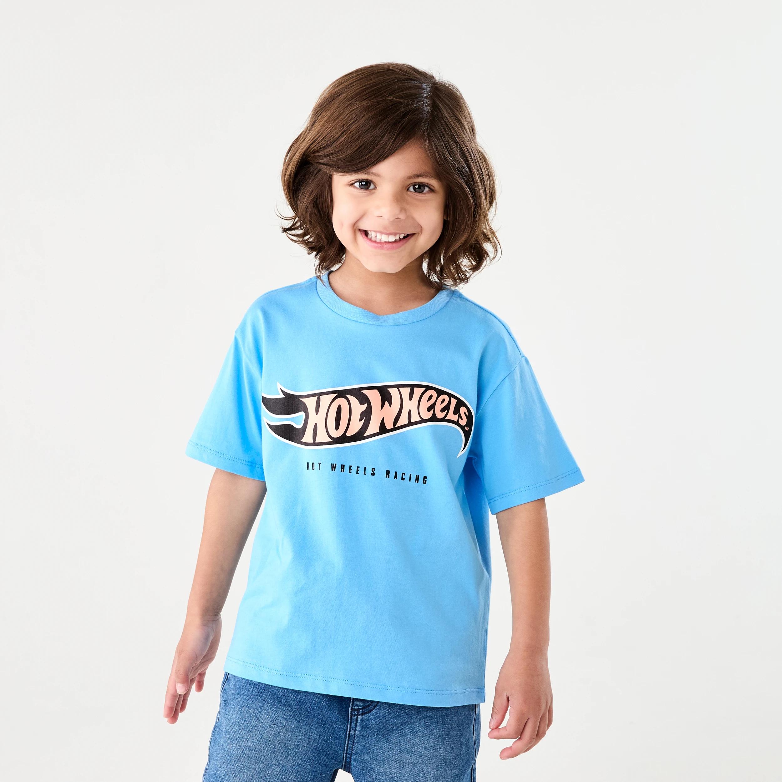 1 Hot Wheels License Print T-shirt HOT WHEELS RACING FRONT AND BACK PRINT, 1 of 7