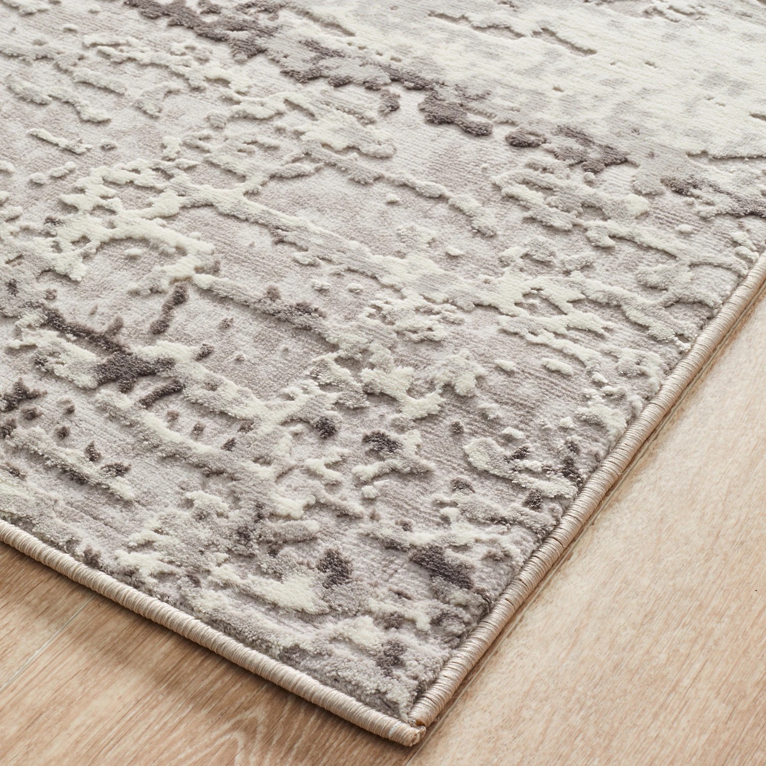 1 Common Ground Rugs Grandeur 115 230x160cm - Medium Power Loomed Pet Friendly Floor Rug - Silver, 1 of 6