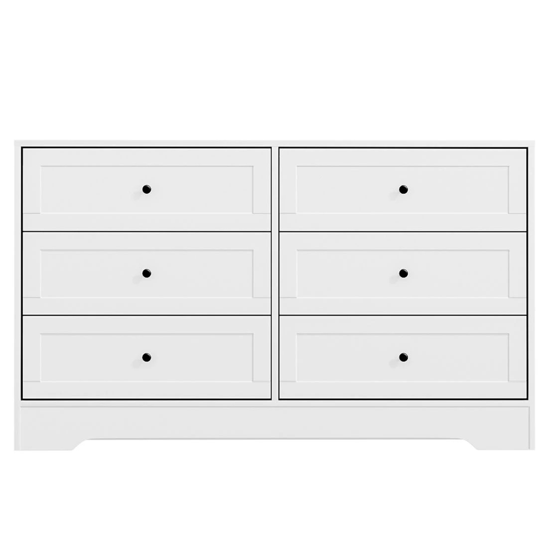 5 Artiss Chest of Drawers 6-Drawer Tallboy Cabinet Bedroom Storage Modern Decor Smooth Runners - White, 5 of 8