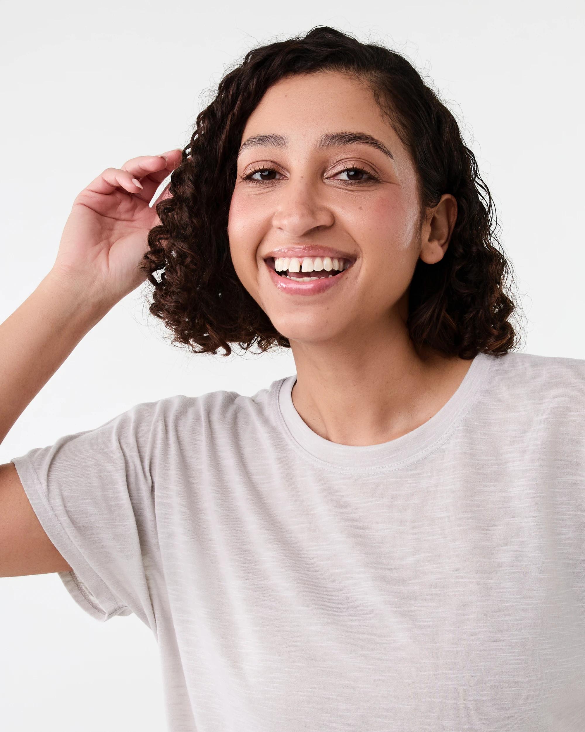 4 Active Womens Relax Sleeve T-shirt Peak Grey, 4 of 6