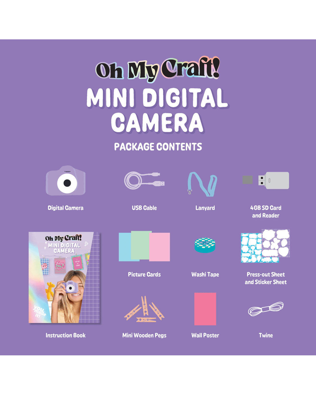 3 Oh My Craft! Mini Digital Camera Kit, 3 of 6