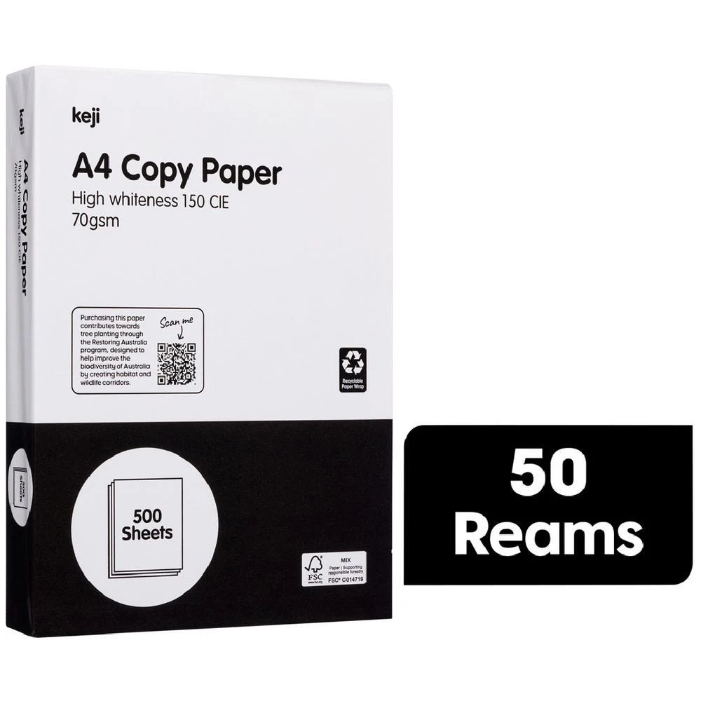 1 Keji A4 Copy Paper 70GSM 50 Ream Half Pallet, 1 of 2