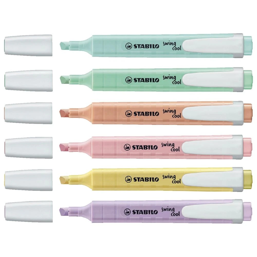 2 Stabilo Swing Cool Highlighters Pastel 6 Pack, 2 of 5