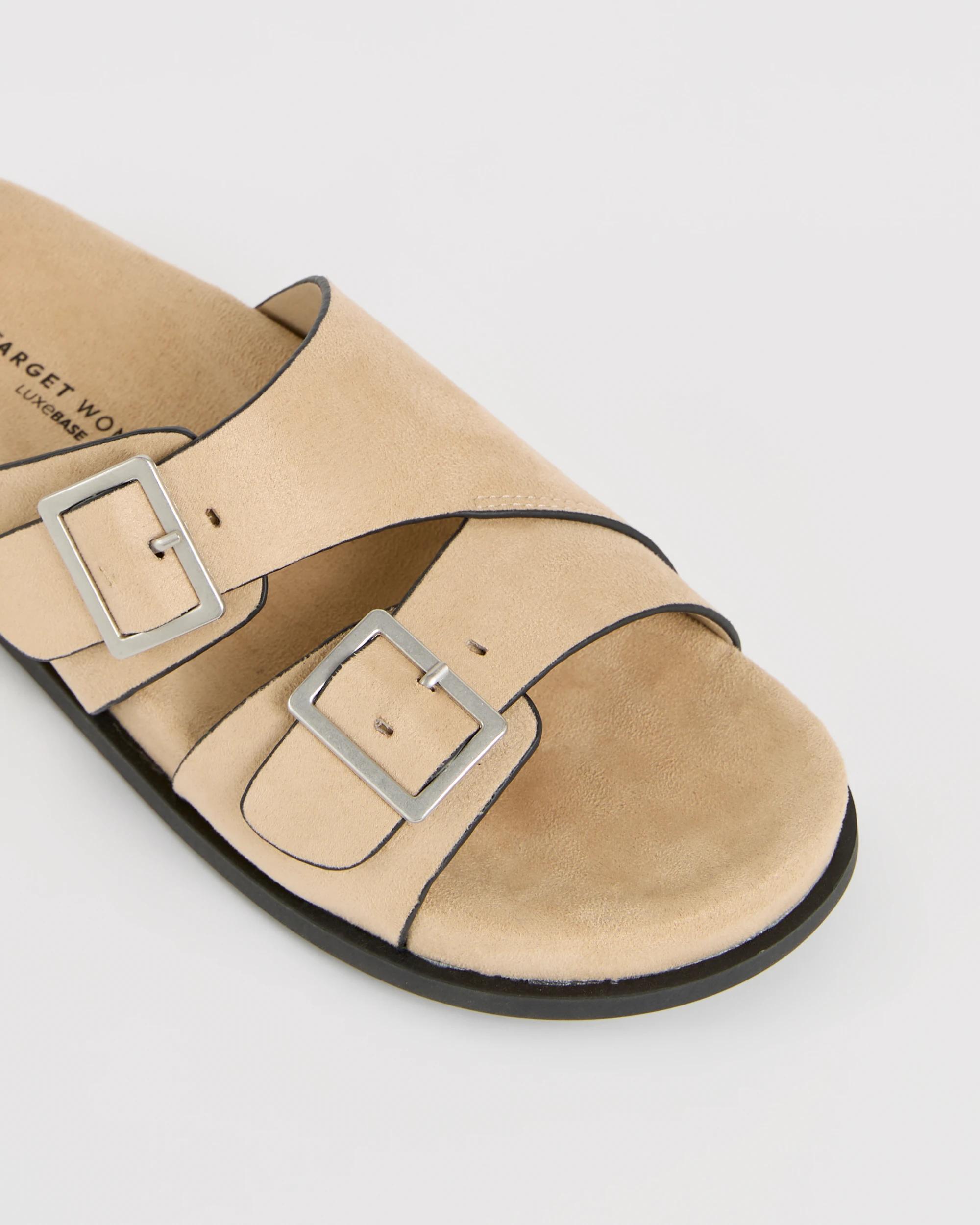 3 Target Woman Sandy Cross Over Strap Sandals SAND FAUX SUEDE, 3 of 3