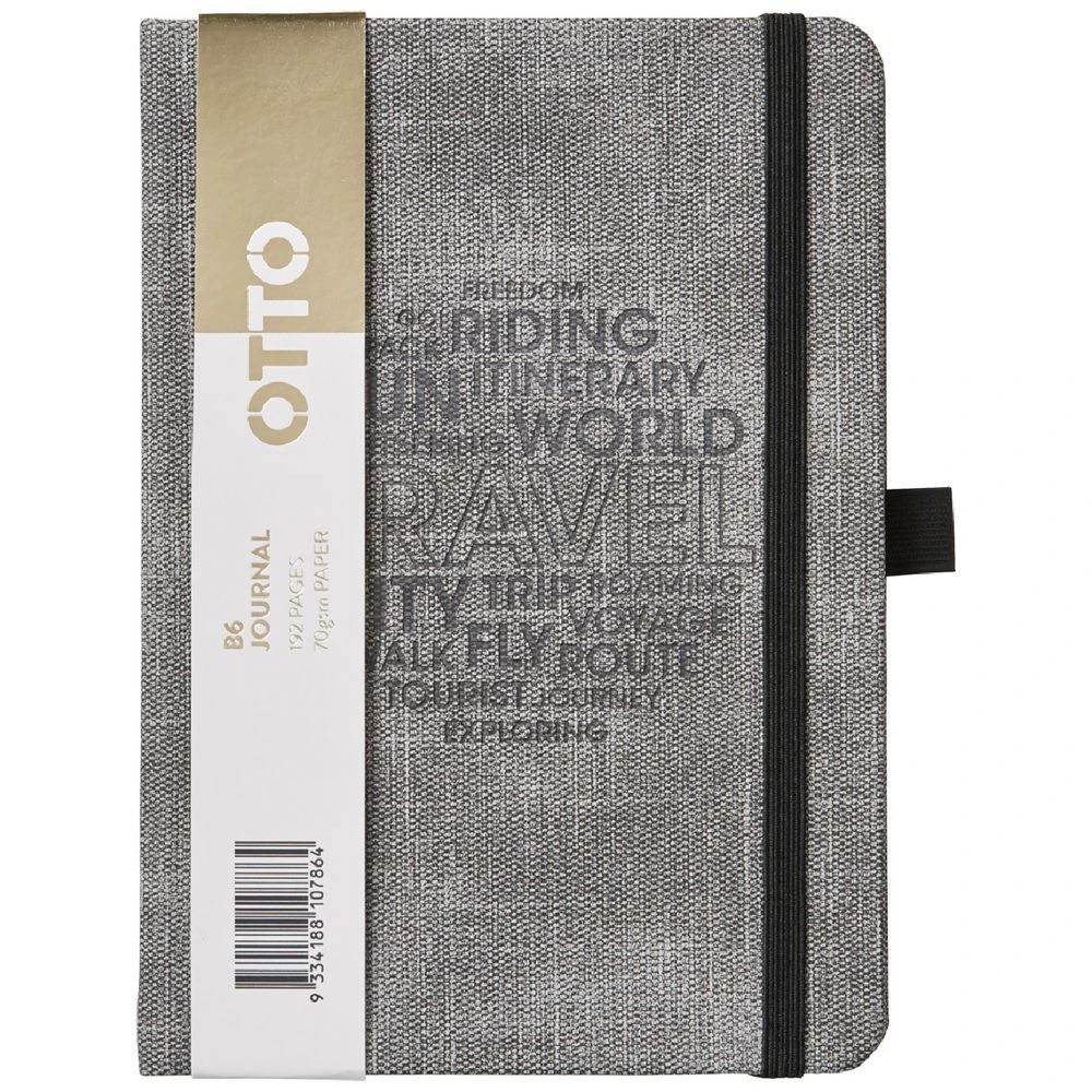 1 Otto B6 Travel Journal 192 Pages Grey, 1 of 7