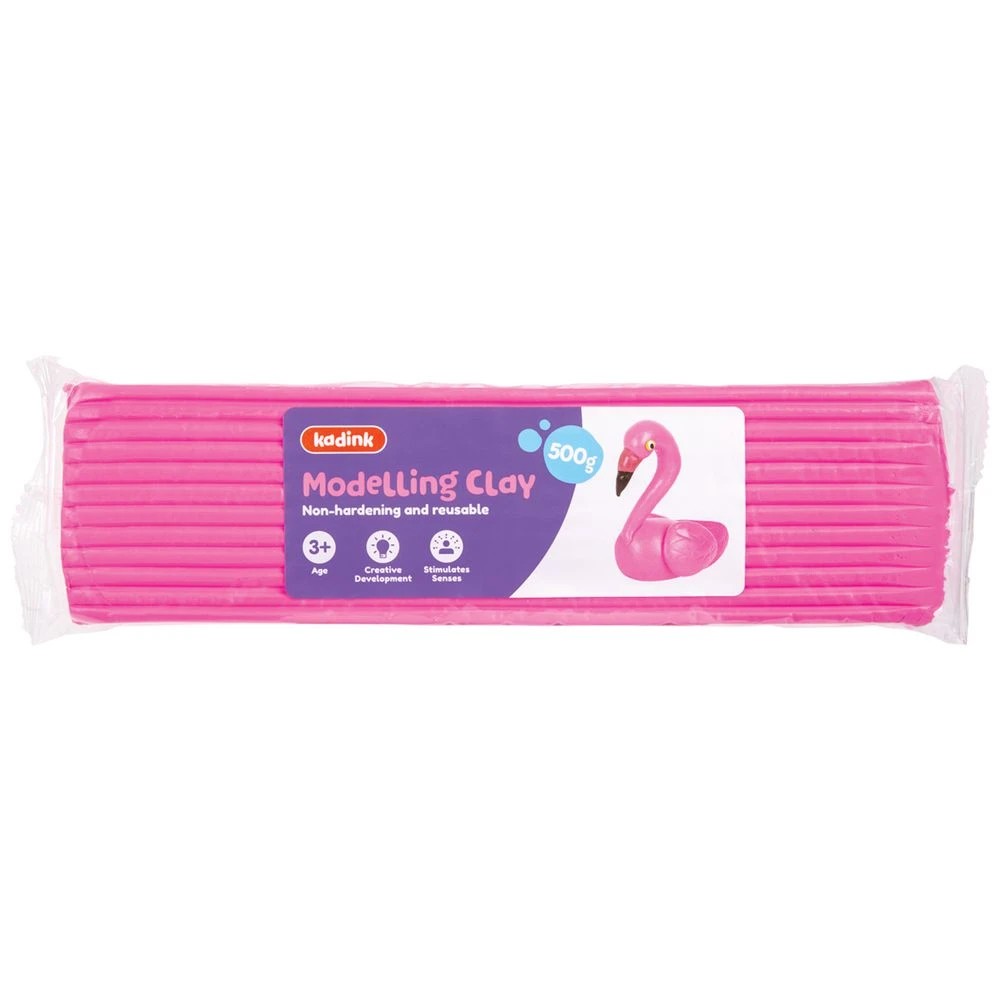 1 Kadink Modelling Clay 500g Bright Pink, 1 of 2