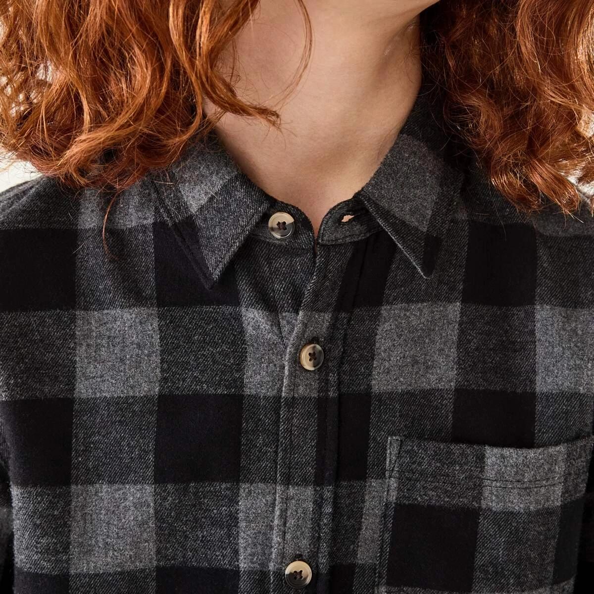 4 Long Sleeve Flannel Shirt Char Check, 4 of 9