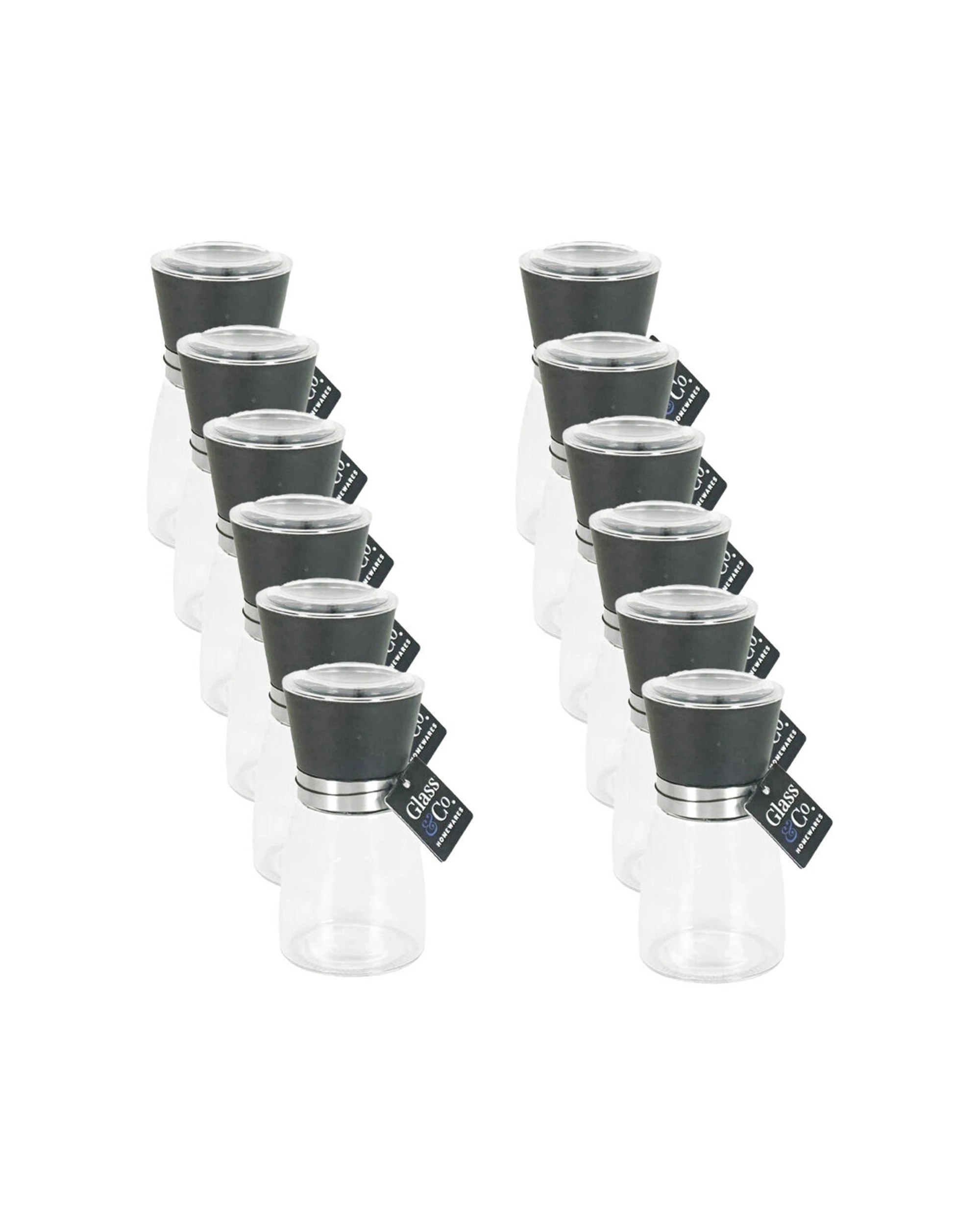 1 Glass & Co 12PK Salt & Pepper Grinder Bottle Kitchen Utensil 200ml - Clear, 1 of 3