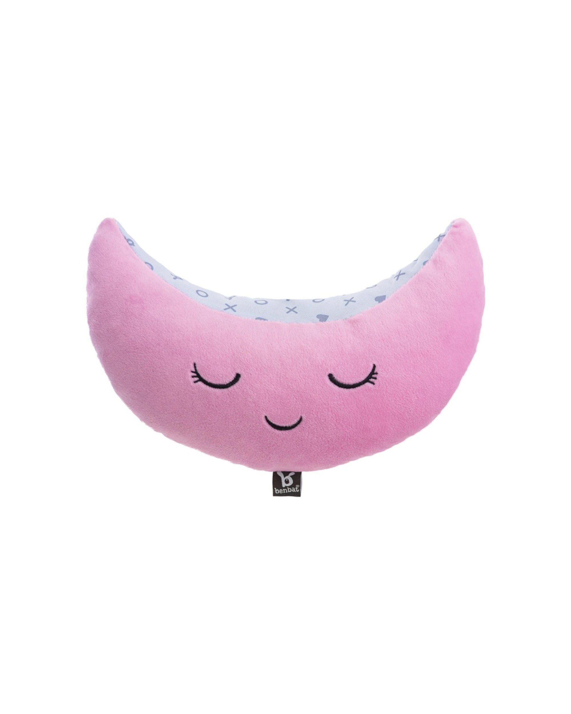 1 Benbat 2-in-1 Mooni Kids Travel Pillow & Car Seatbelt Cushion - Pink, 1 of 2