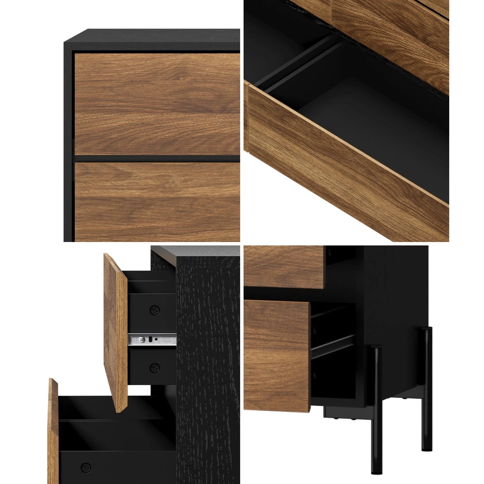 5 Oikiture 6 Chest Of Drawers Cabinet Dresser Table Lowboy Storage
 - Multi, 5 of 10