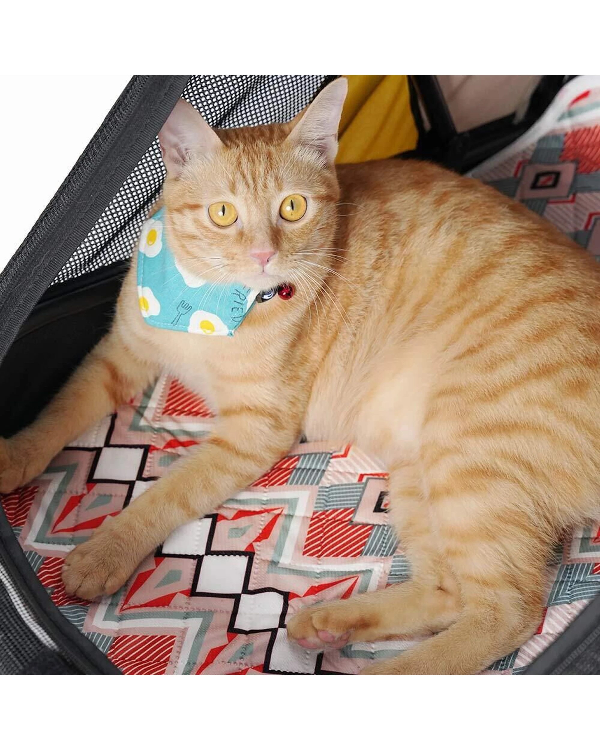 2 Ibiyaya Reusable Waterproof Pet Underpad For Multiple Strollers Boho Washable - Multi, 2 of 3