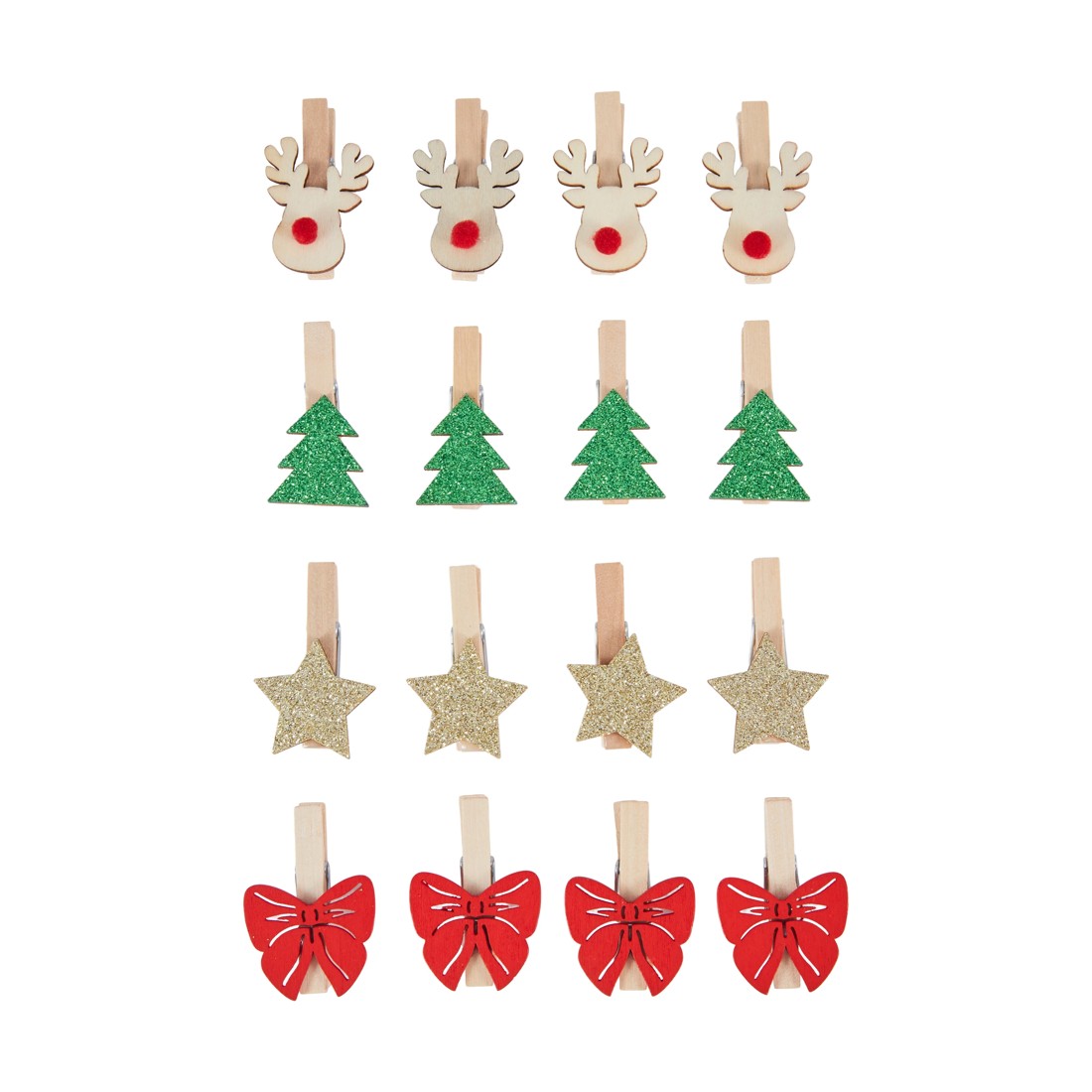 2 Christmas Craft Novelty Pegs 16 Pack, 2 of 3