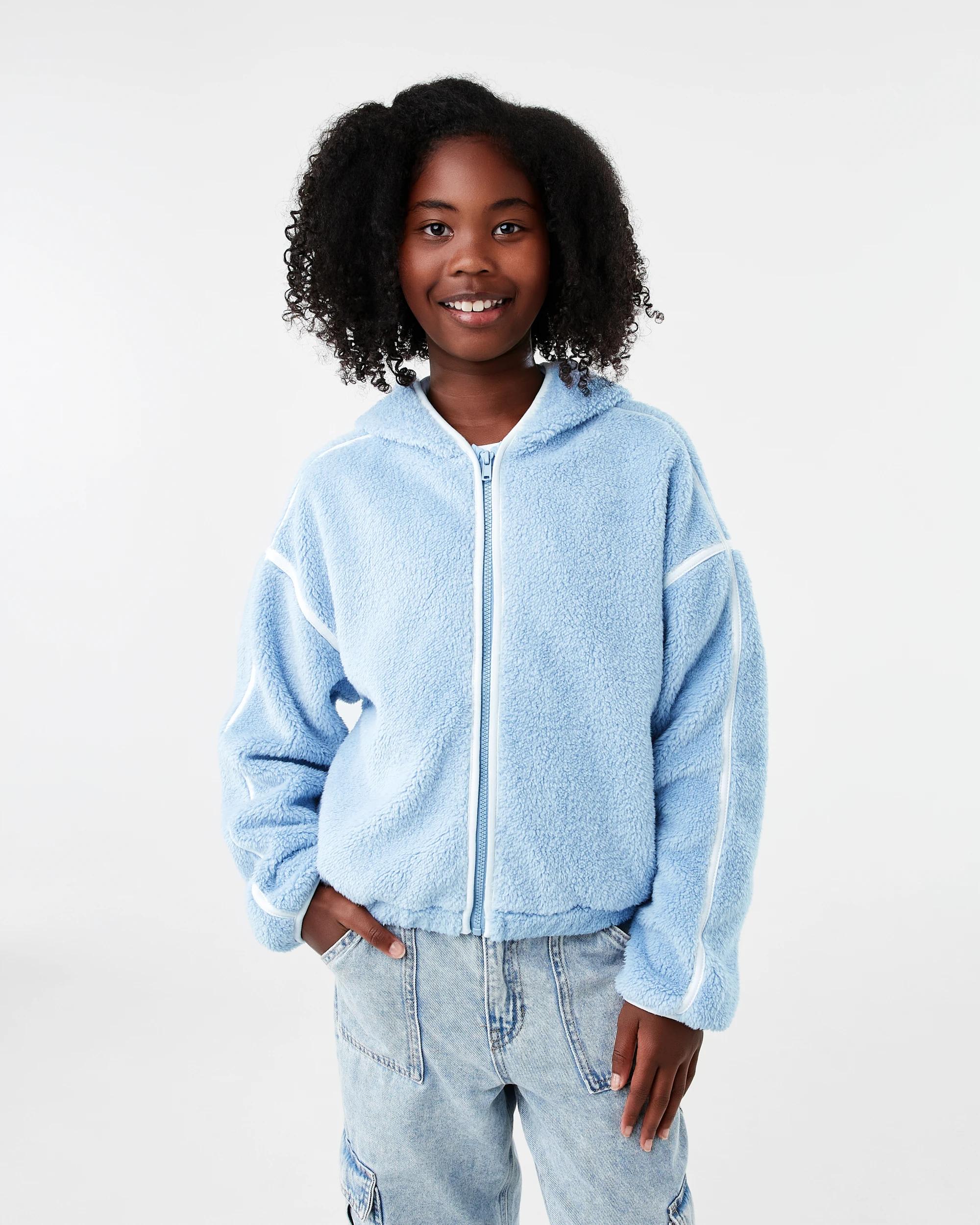 2 Teddy Fleece Sweatshirt Blu Kntky, 2 of 7