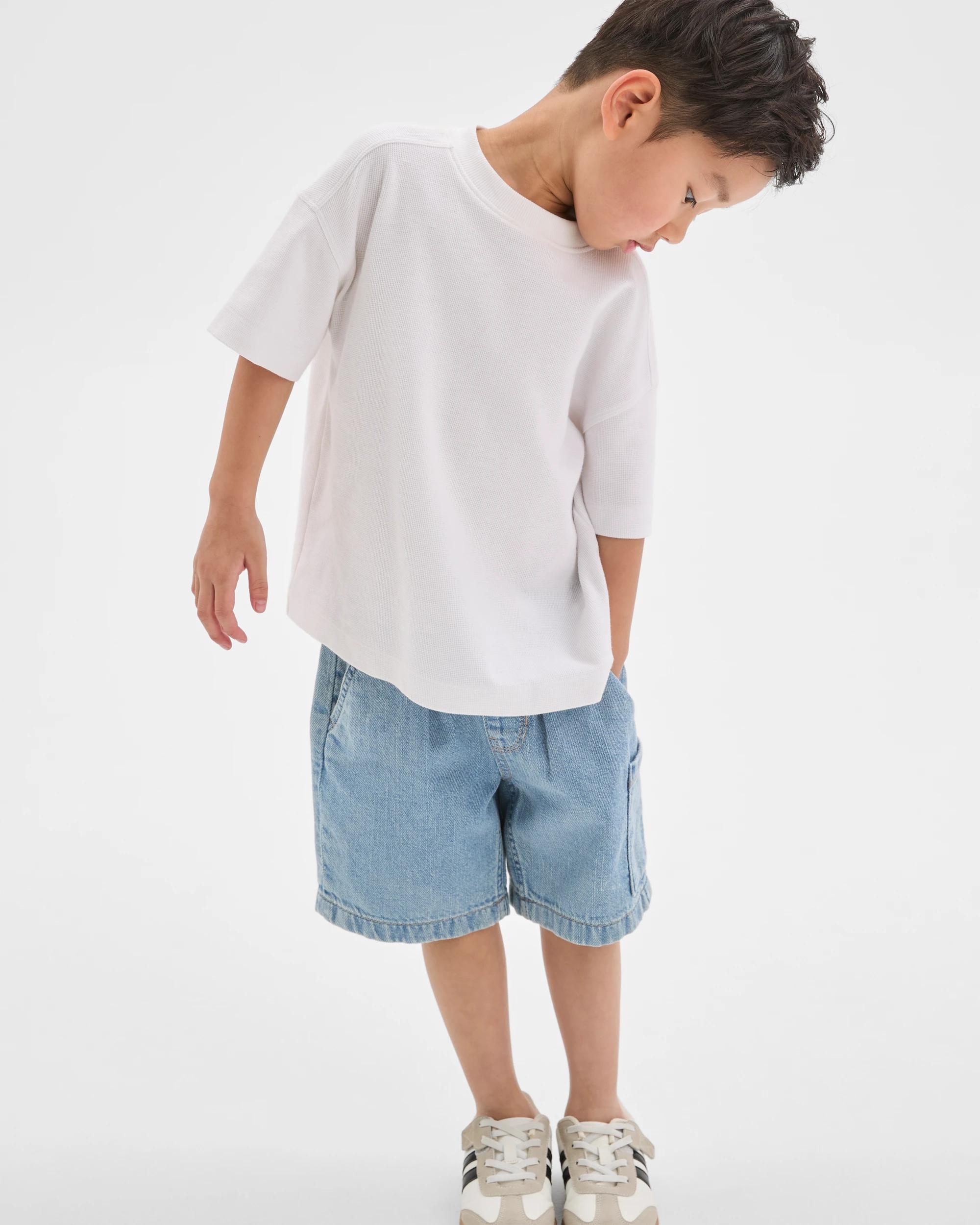 3 Target Kids Pull On Denim Volley Shorts LIGHT WASH, 3 of 6
