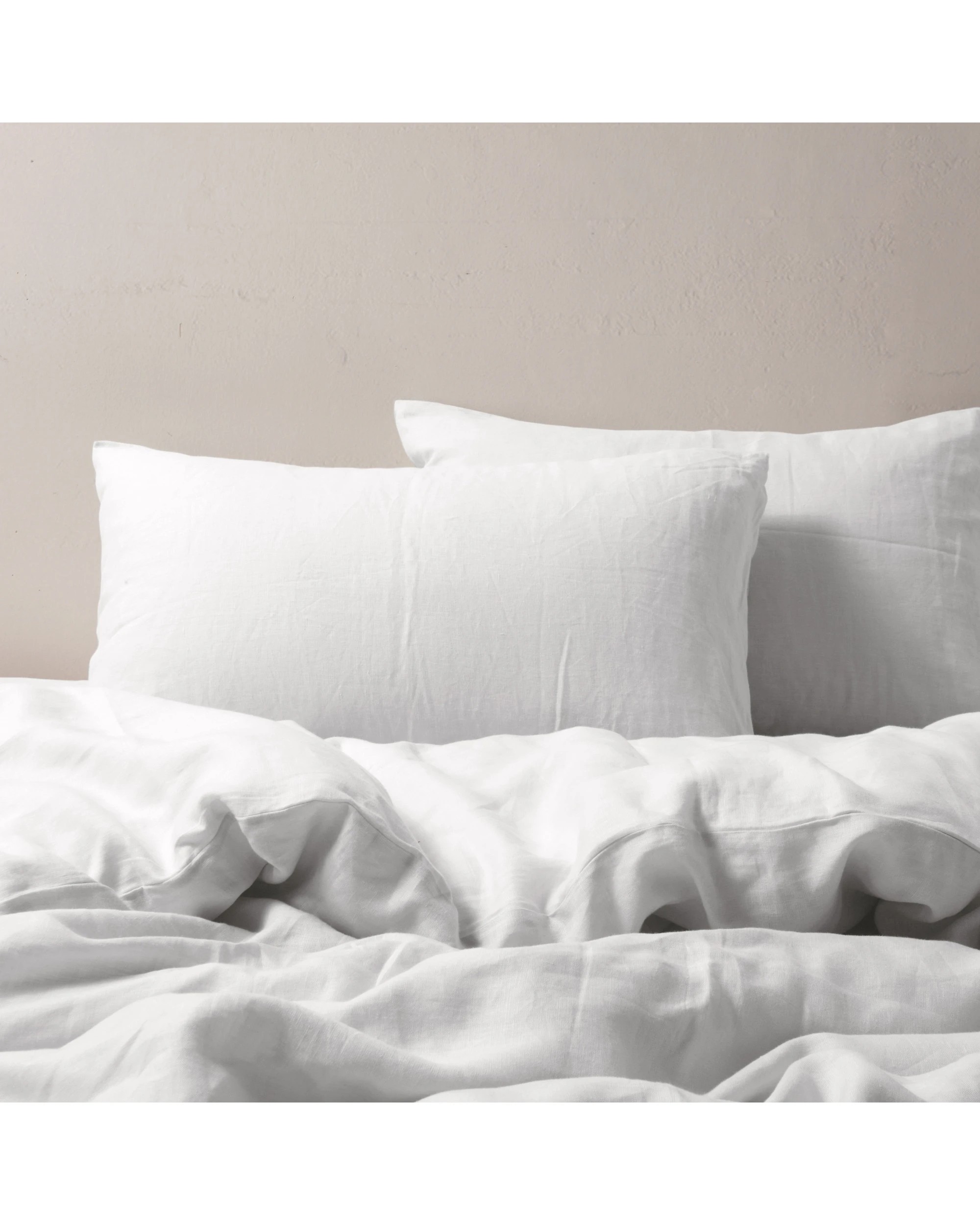 2 Natural Home 100% European Flax Linen Quilt Cover Set - Queen Bed - White, 2 of 7