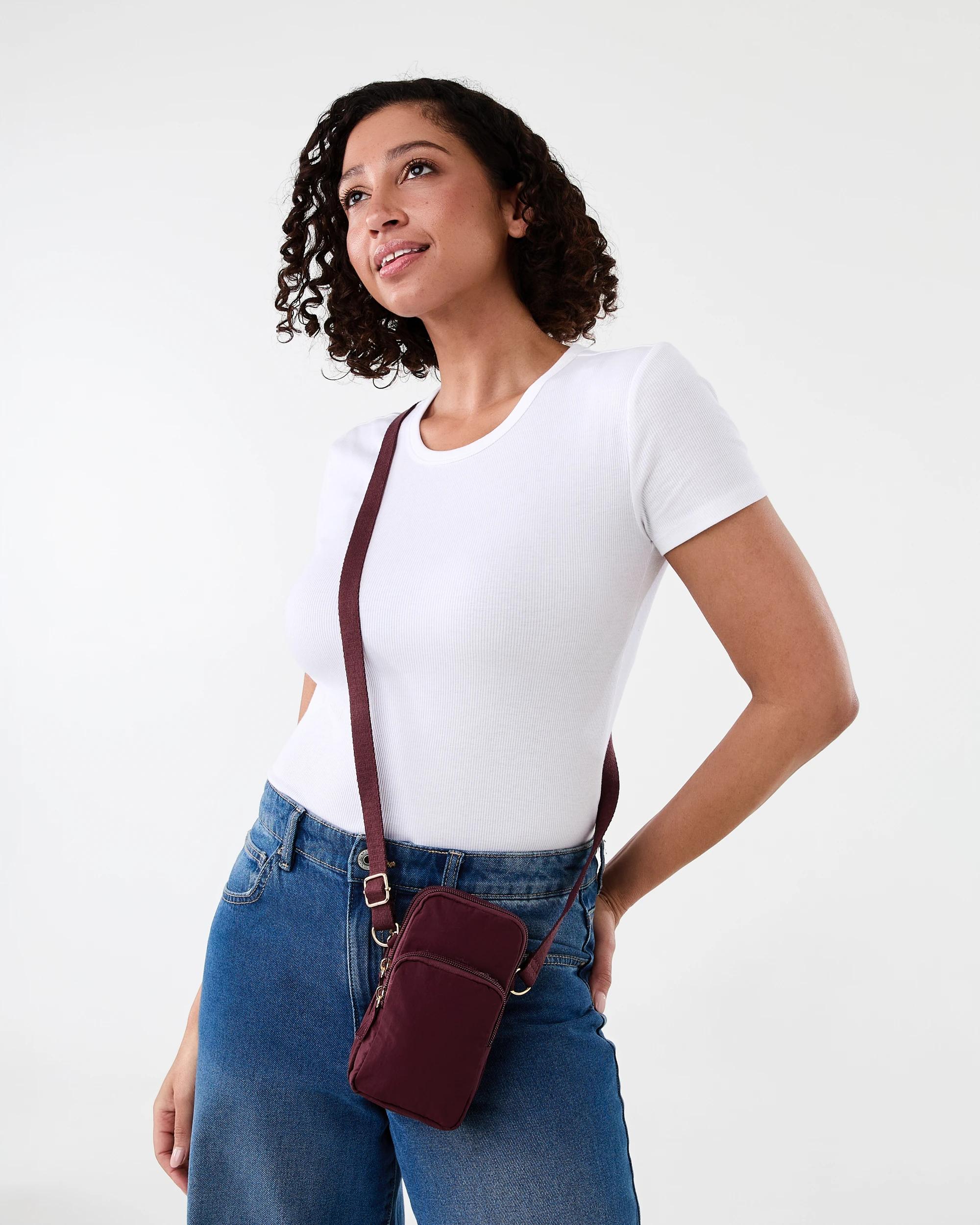 6 Urban Phone Bag Red Plum, 6 of 6
