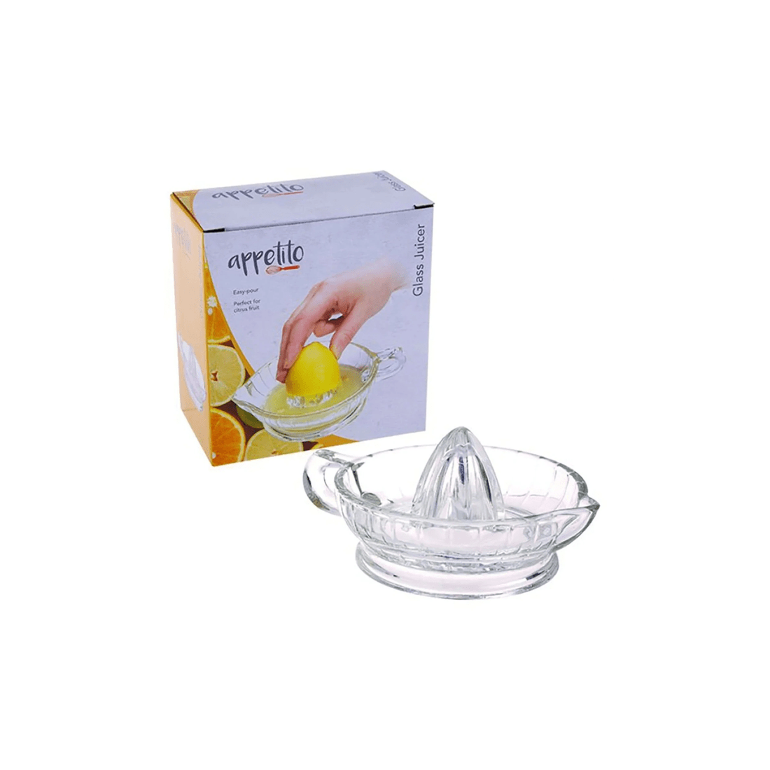 2 Appetito Glass Citrus Juicer Manual High Quality Durable For All Fruits
 - Plain, 2 of 3