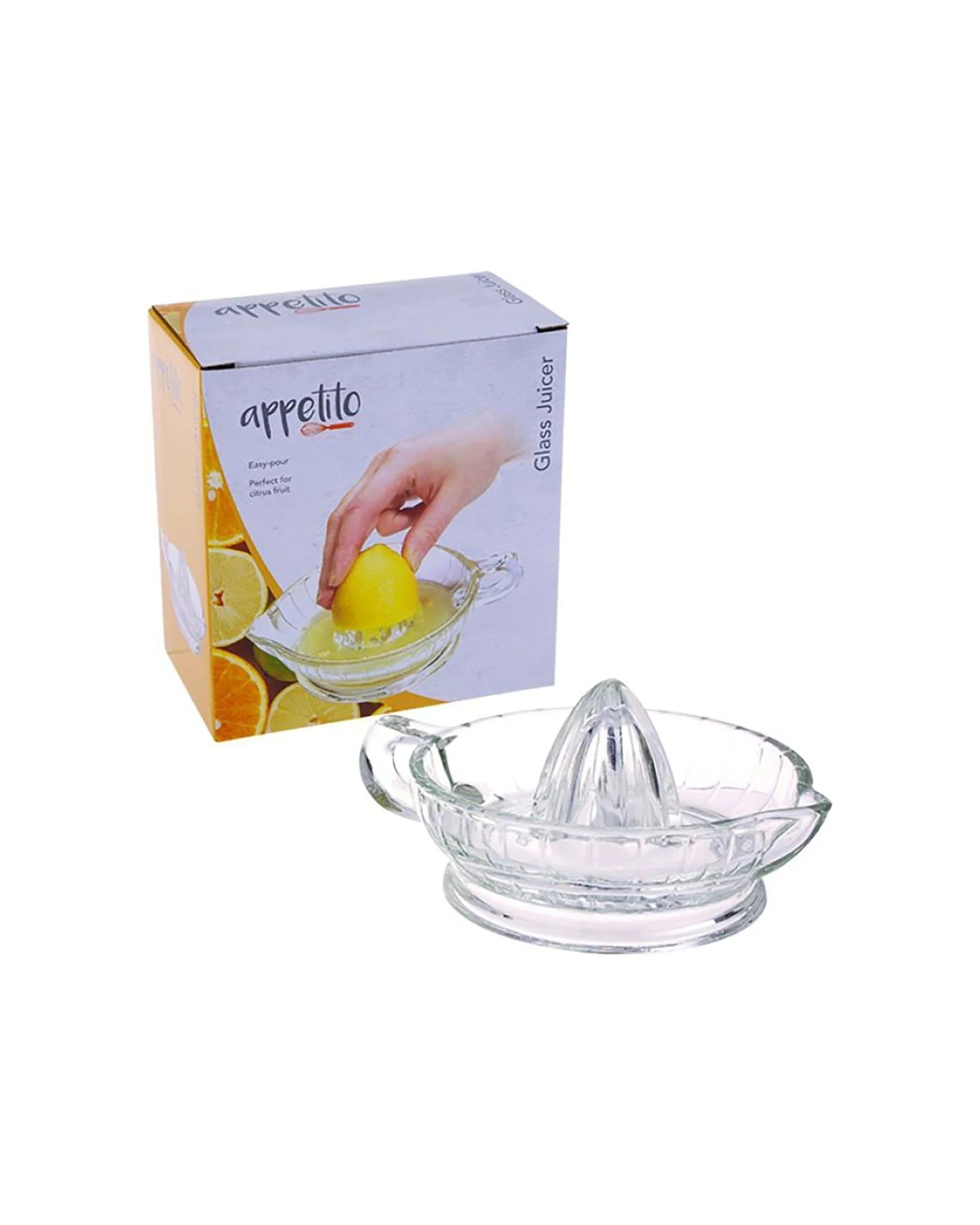 2 Appetito Glass Manual Citrus Juicer 4308 - Plain, 2 of 3