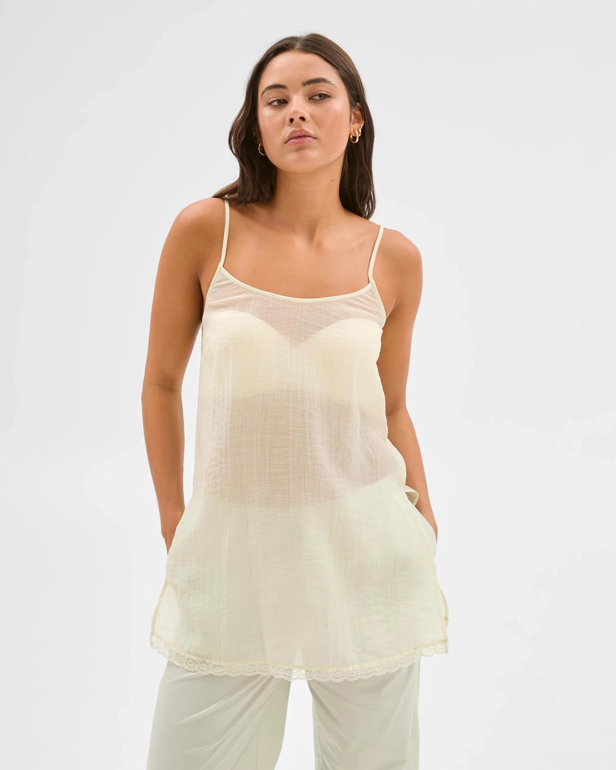 2 Sheer Tunic Strappy Cami - Lily Loves PISTACHIO, 2 of 6