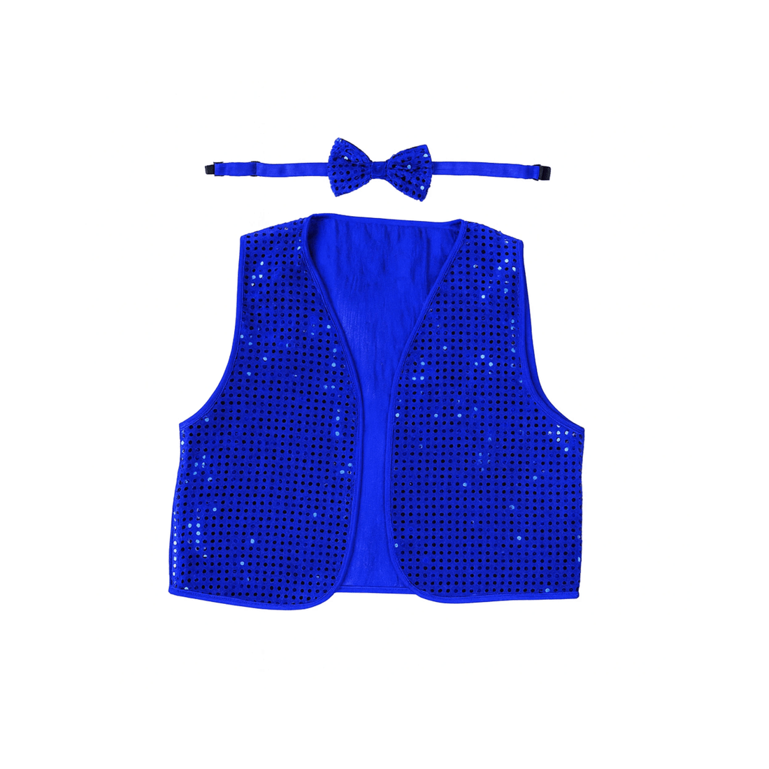 1 BR Costumes Kids Sequin Vest and Bow Tie Set for 80s Party Dress Up, 1 of 2